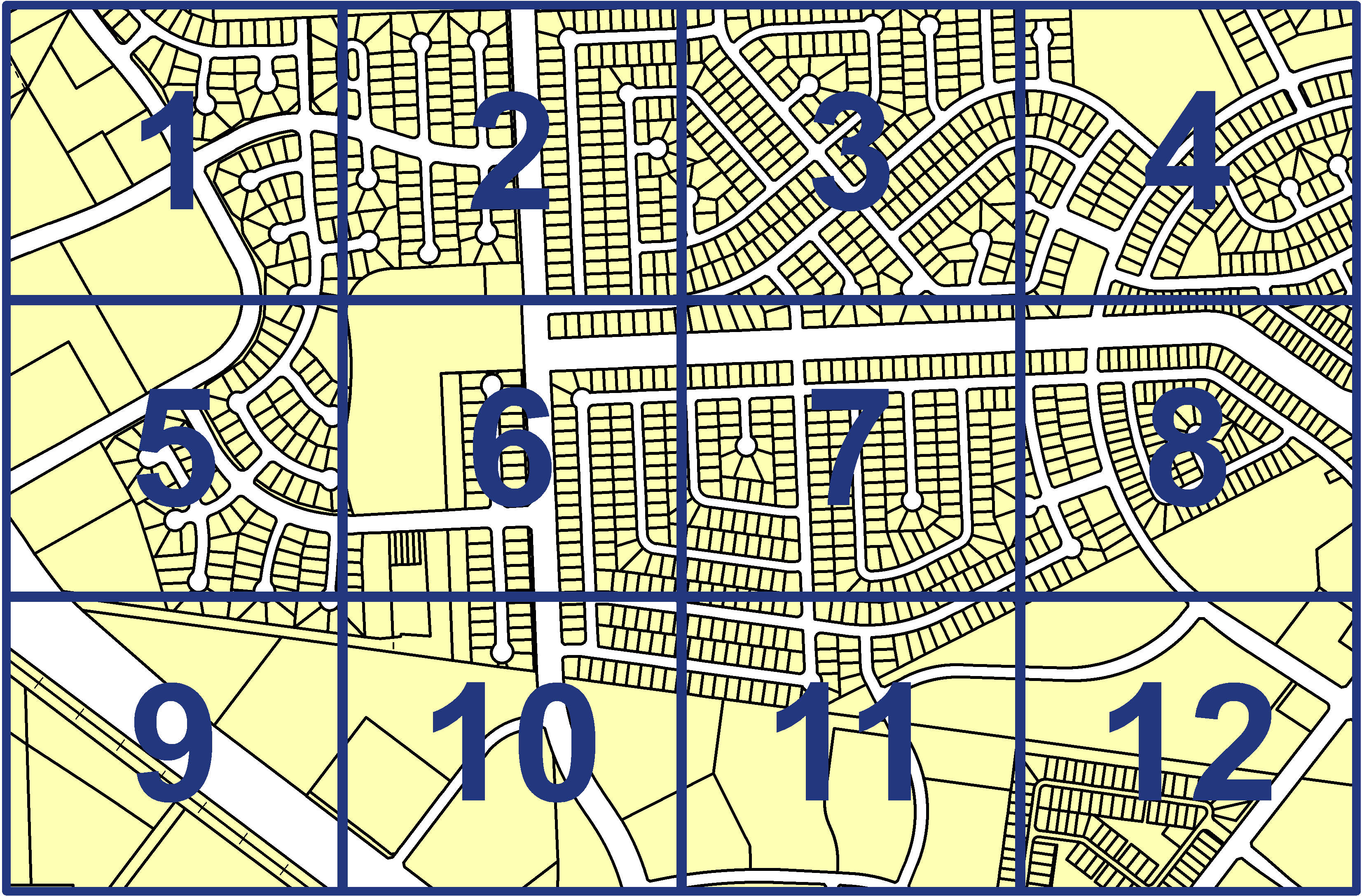 quarter facet map