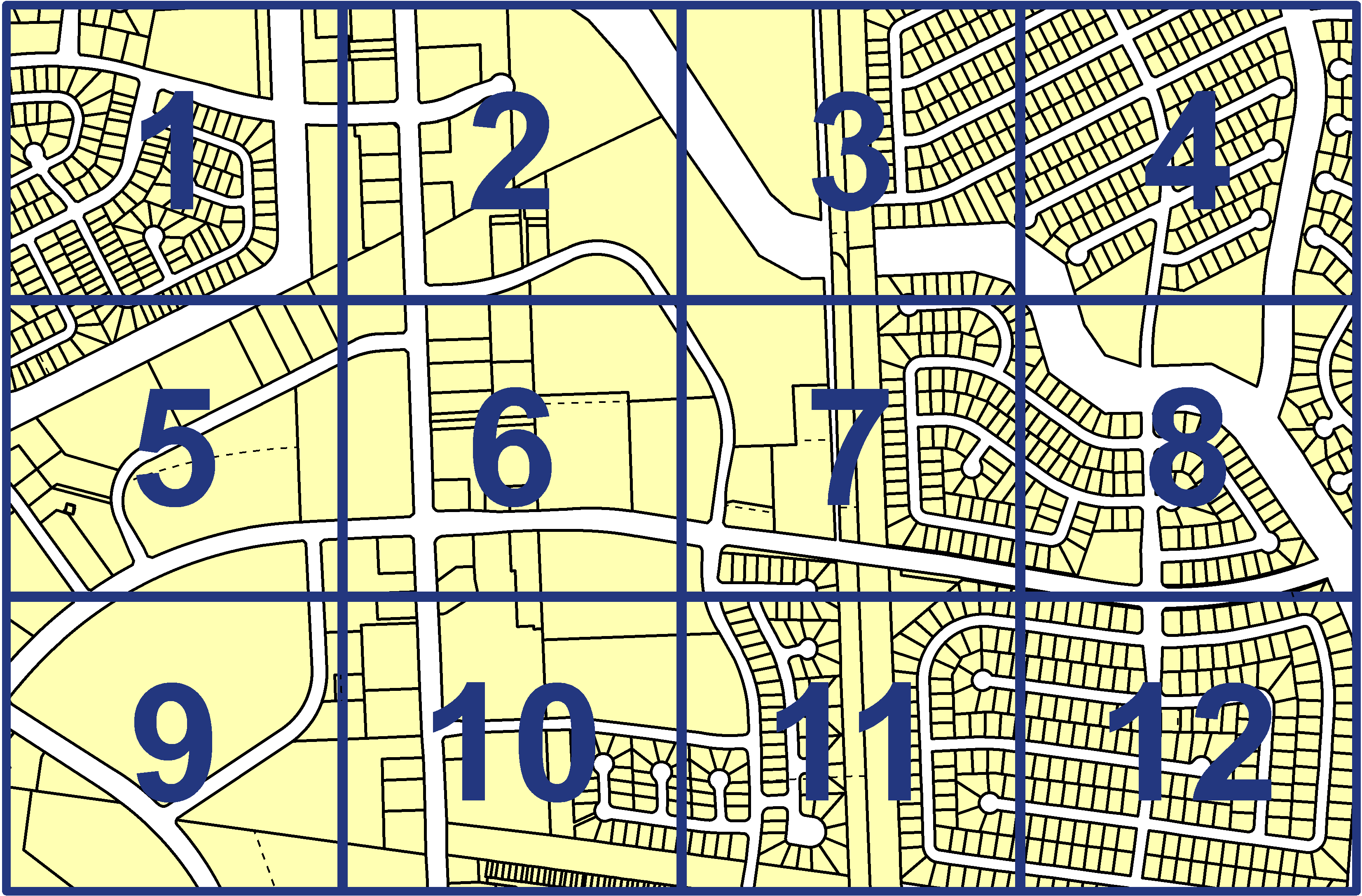 quarter facet map