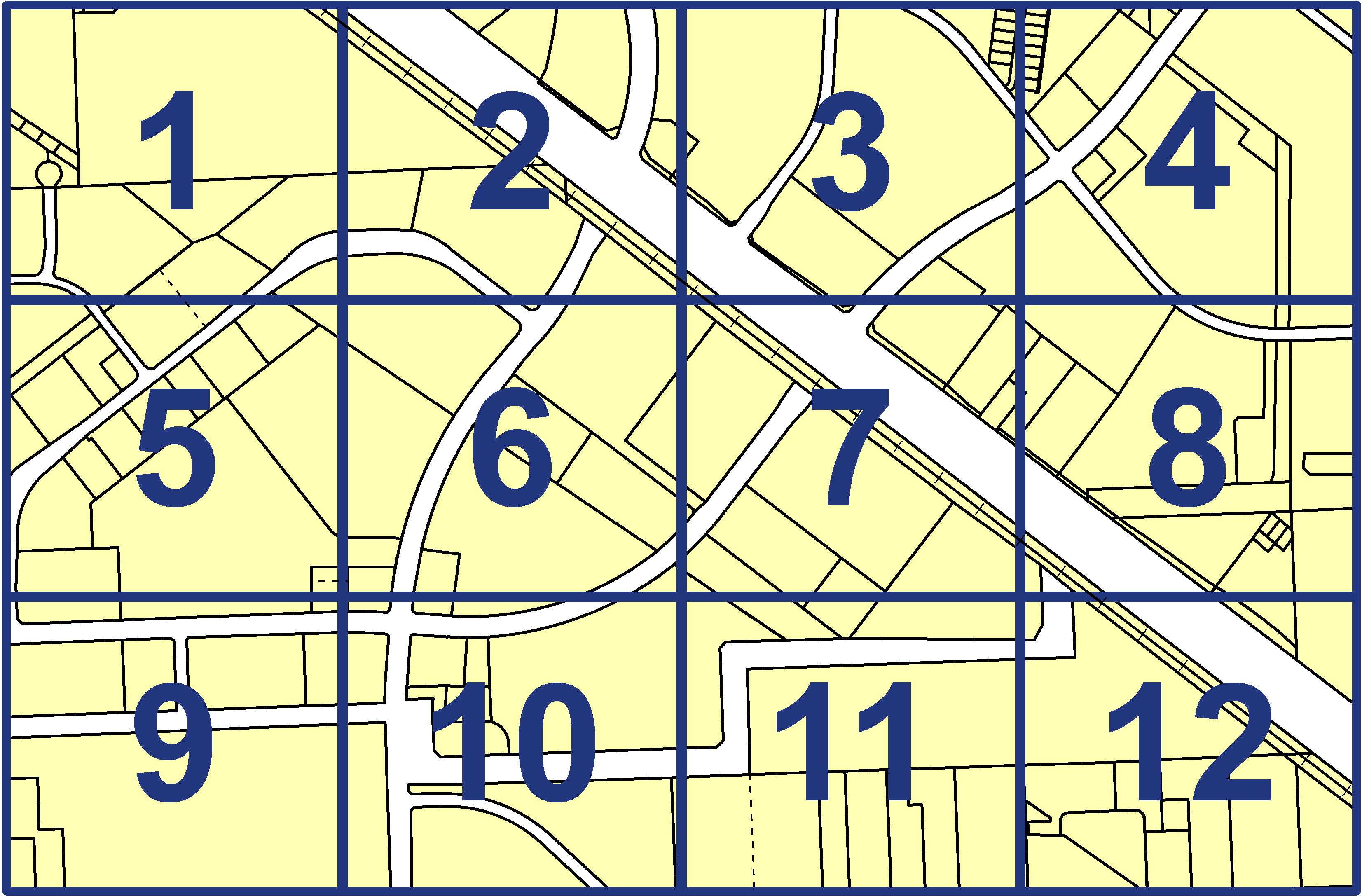 quarter facet map