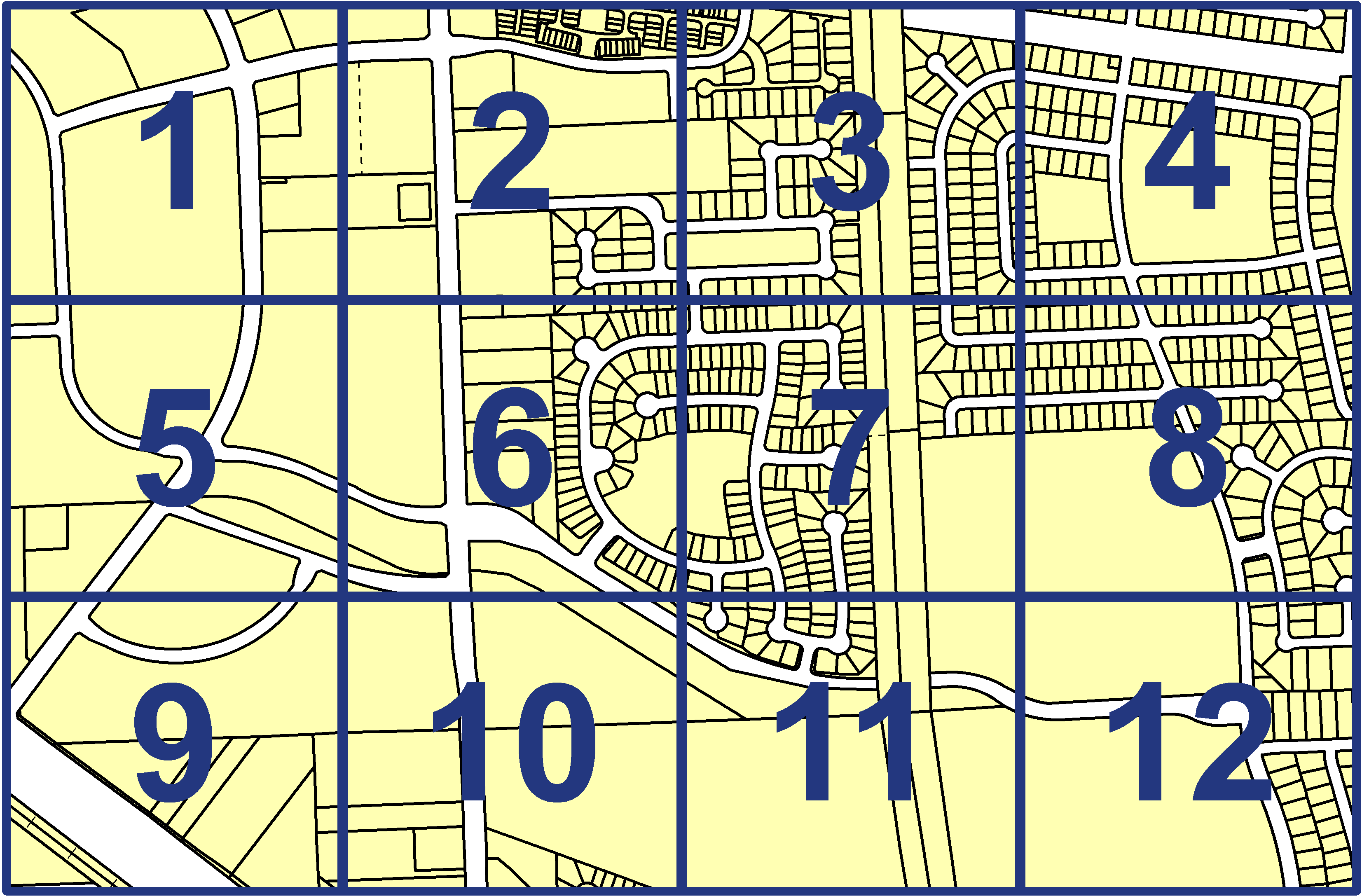 quarter facet map