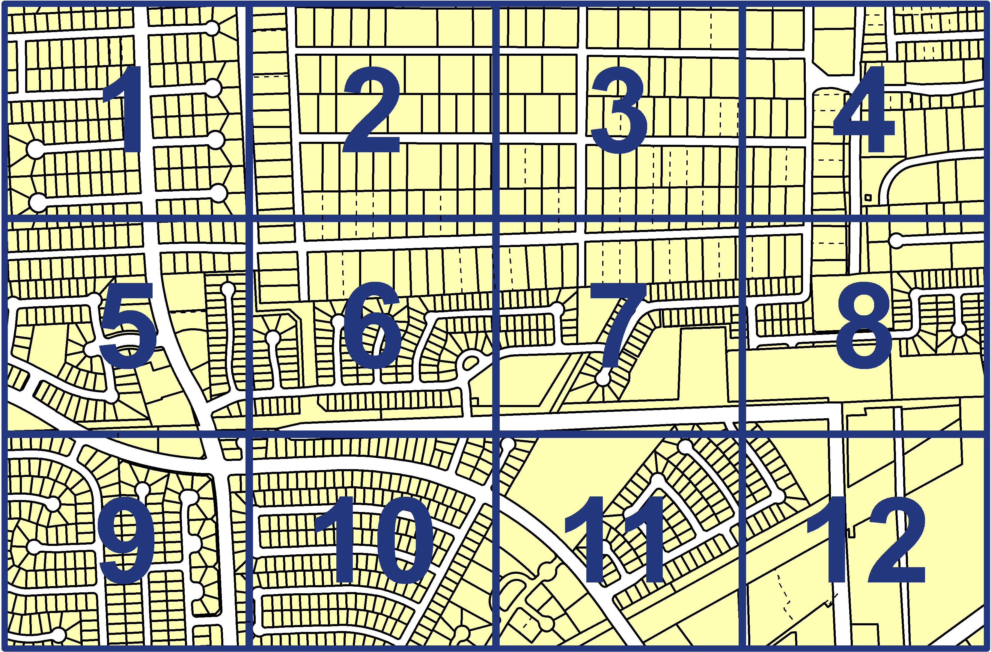 quarter facet map