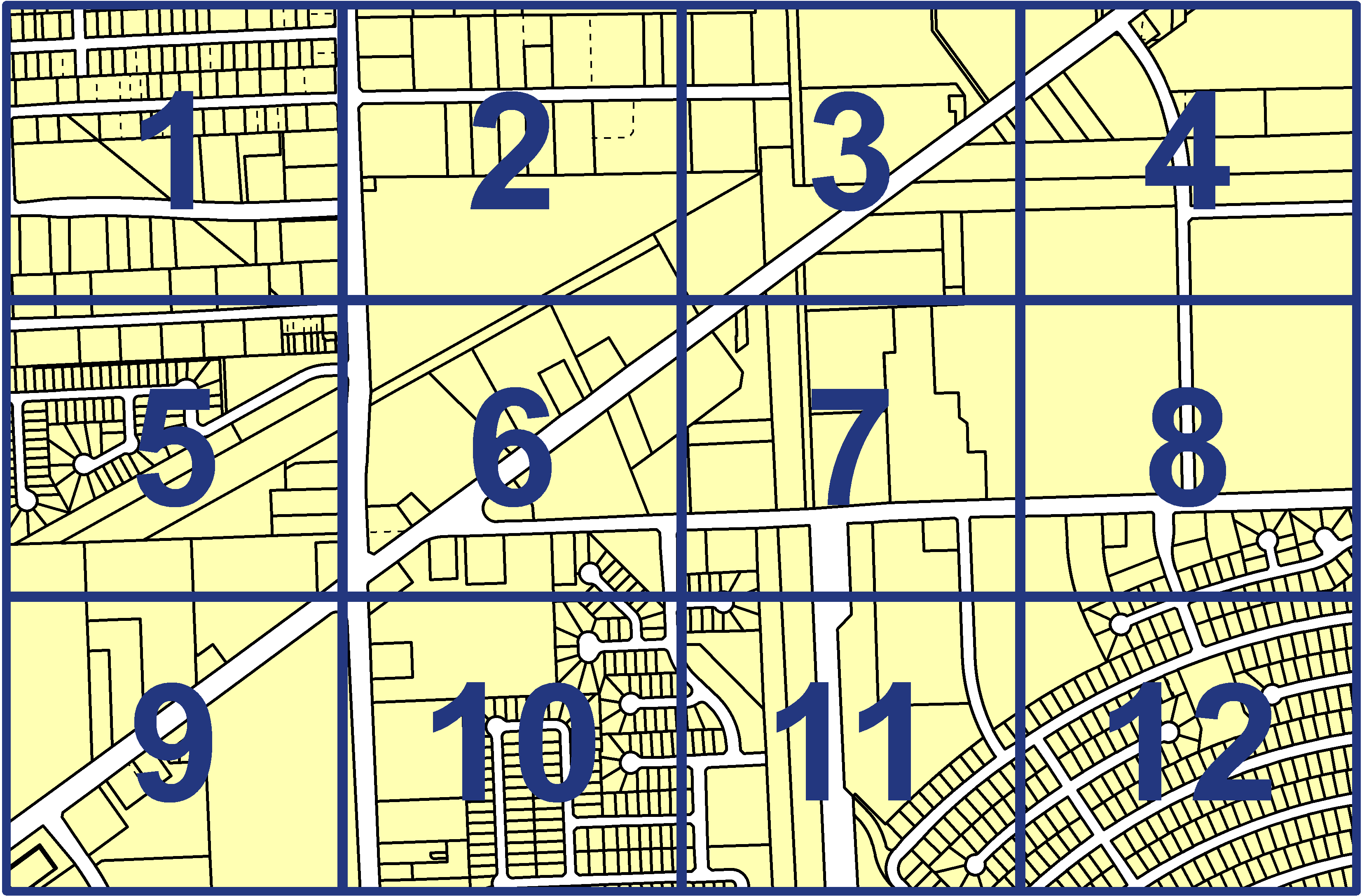 quarter facet map