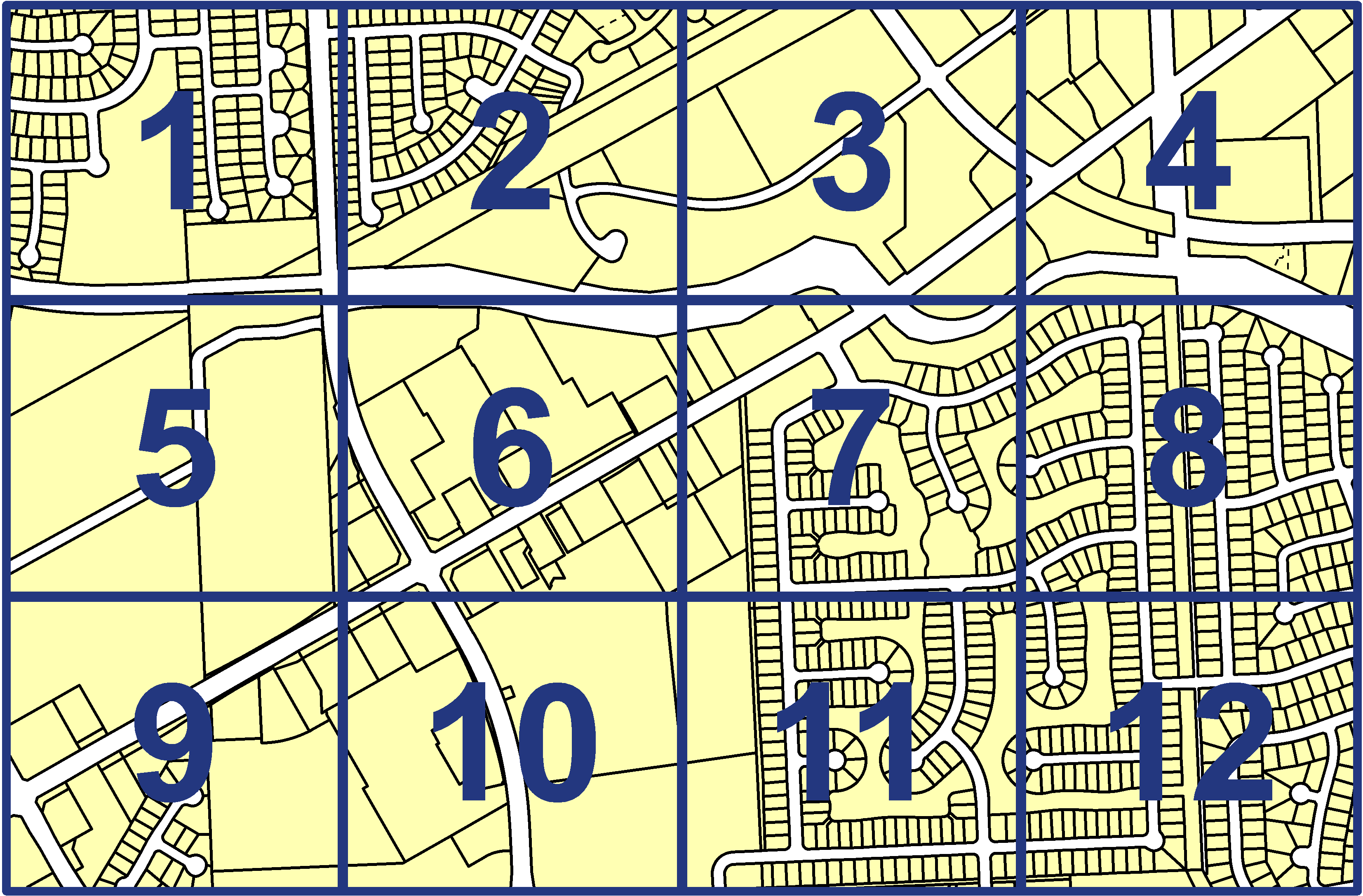 quarter facet map