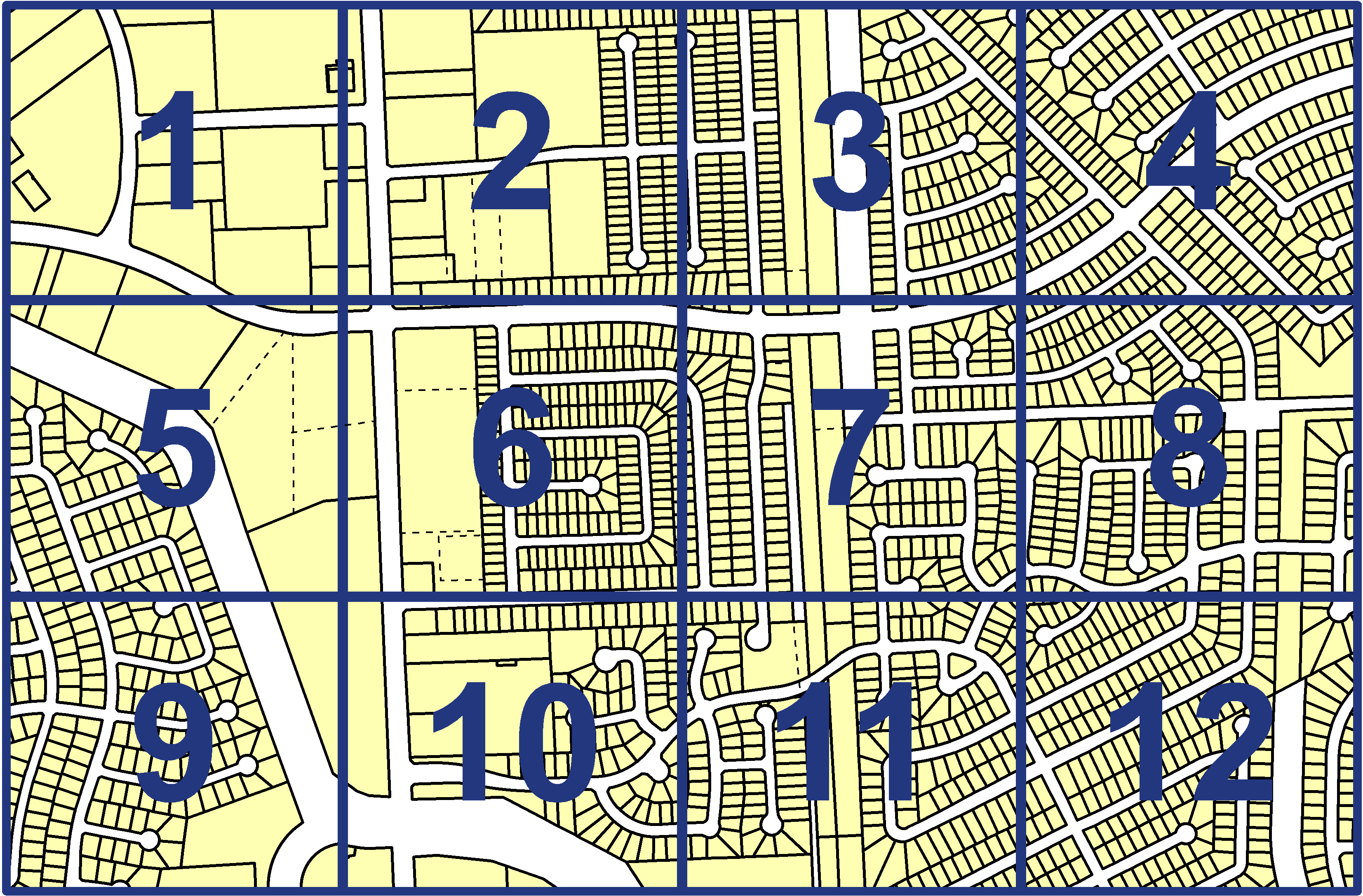 quarter facet map