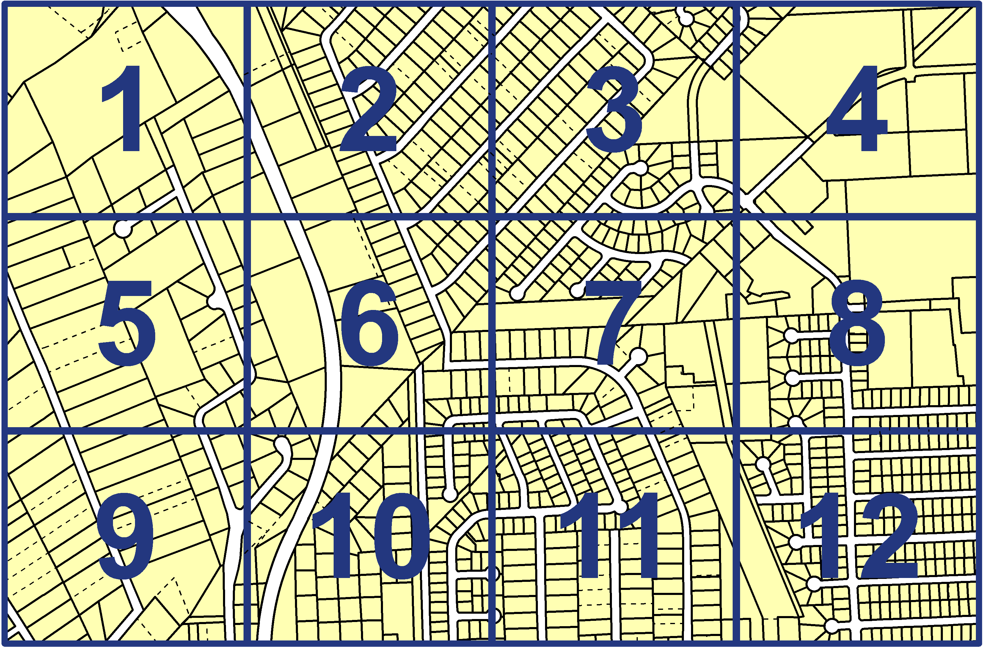 quarter facet map