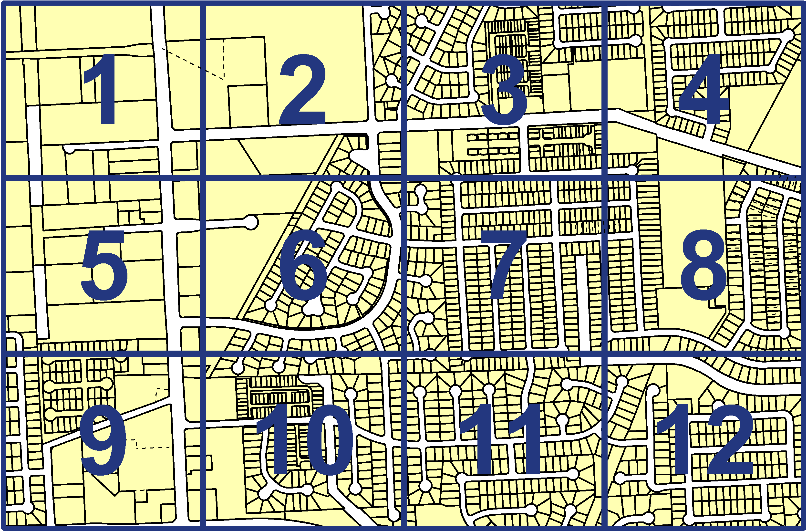 quarter facet map