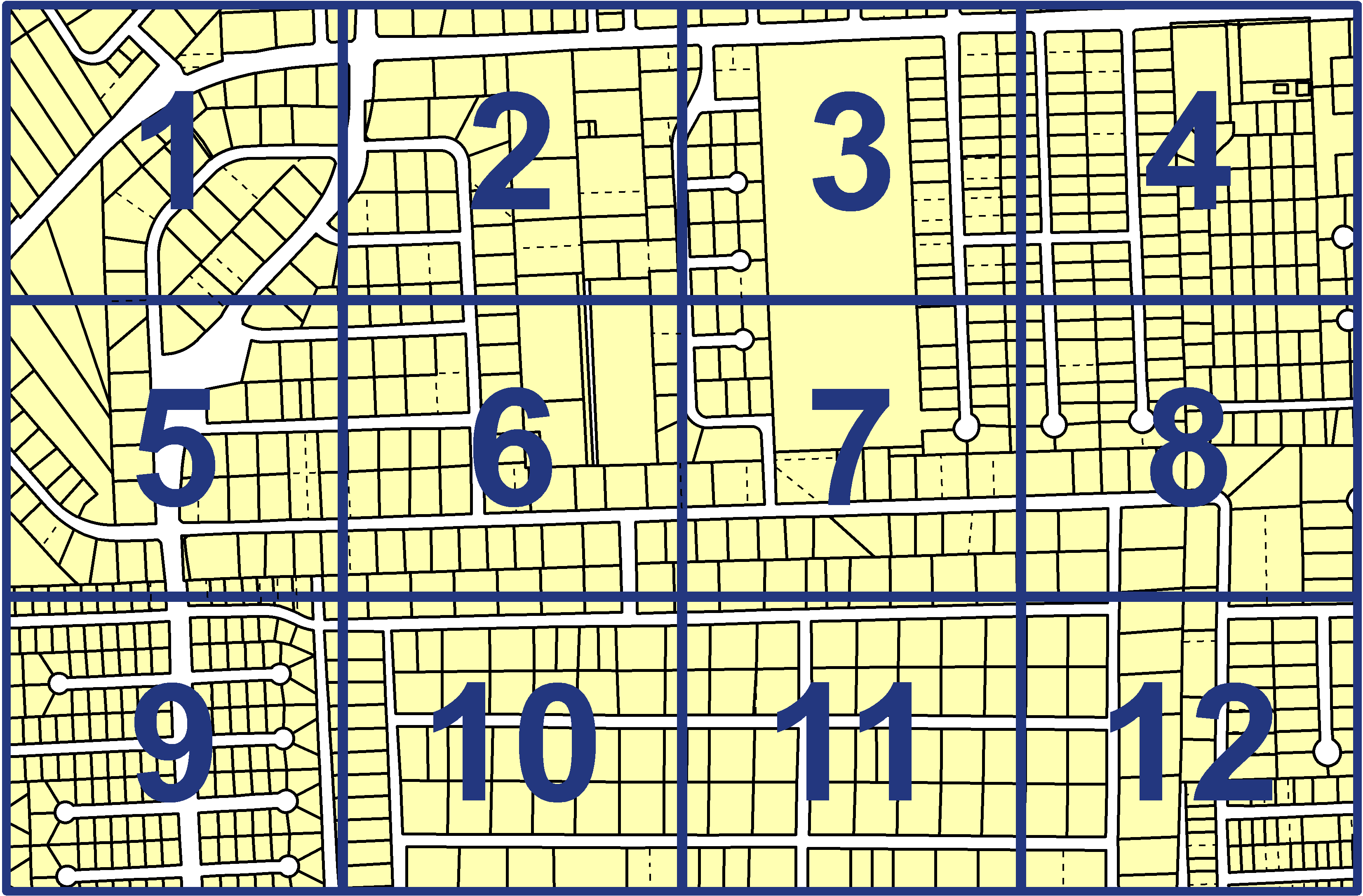 quarter facet map