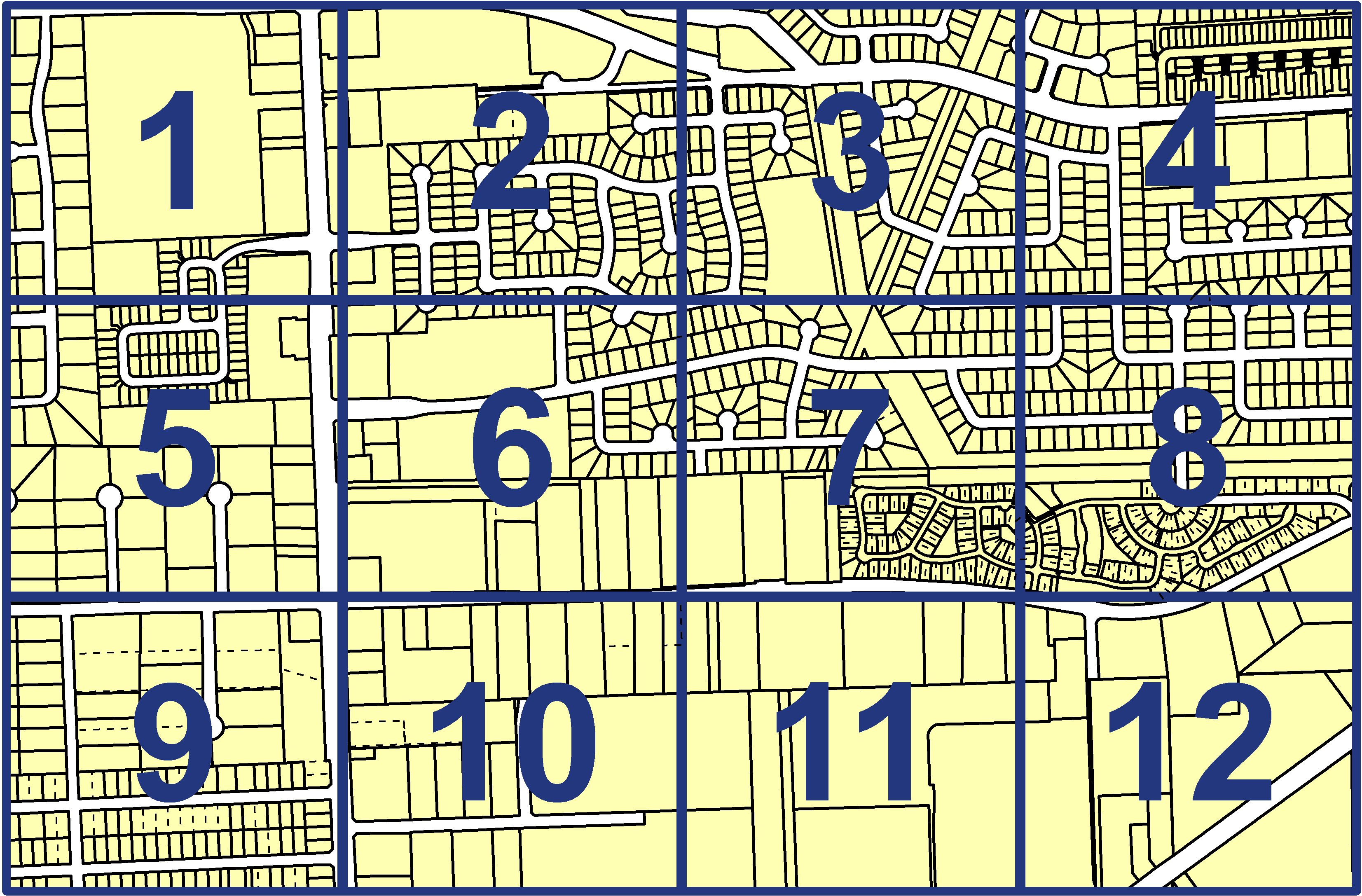 quarter facet map