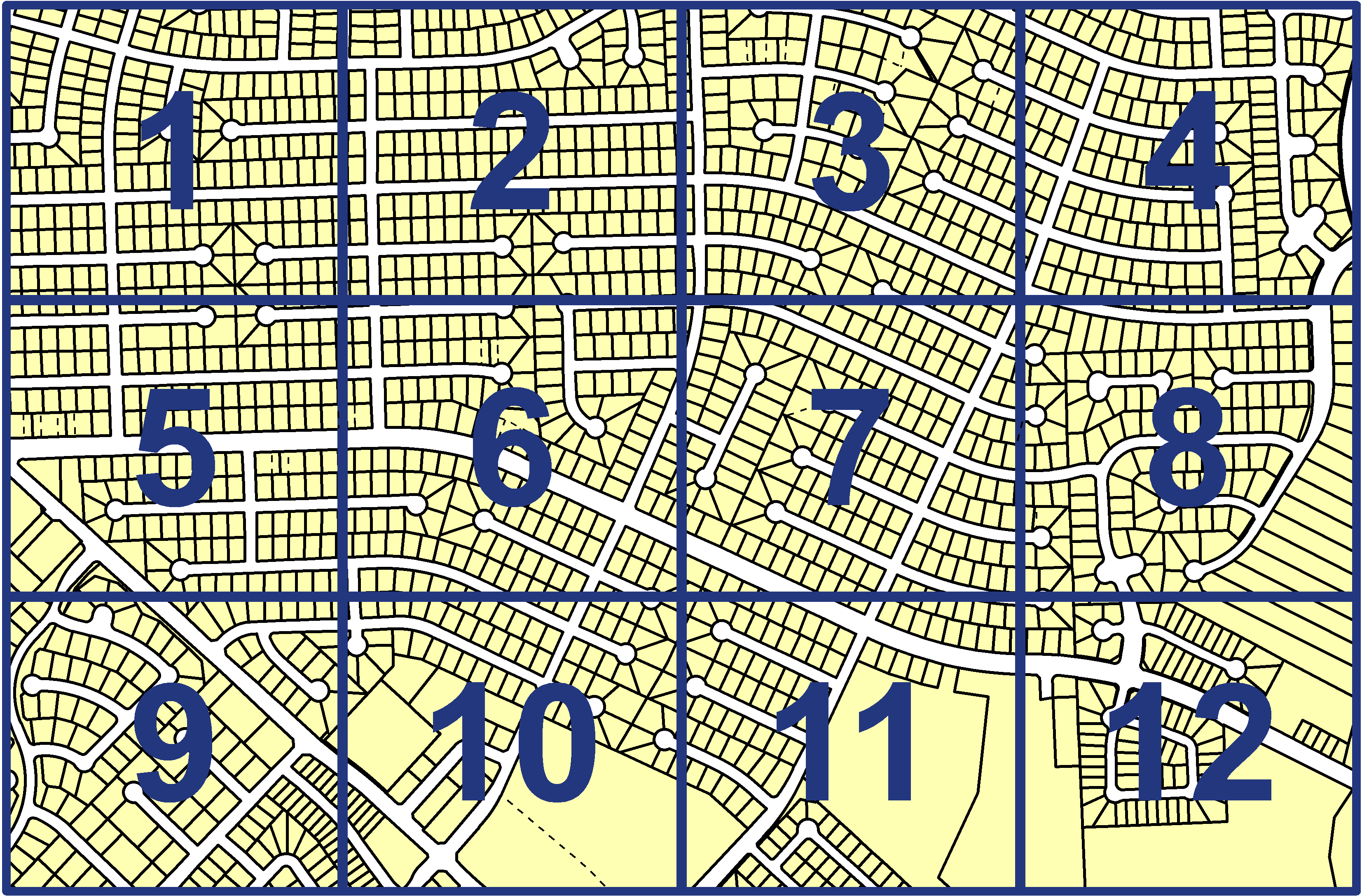 quarter facet map