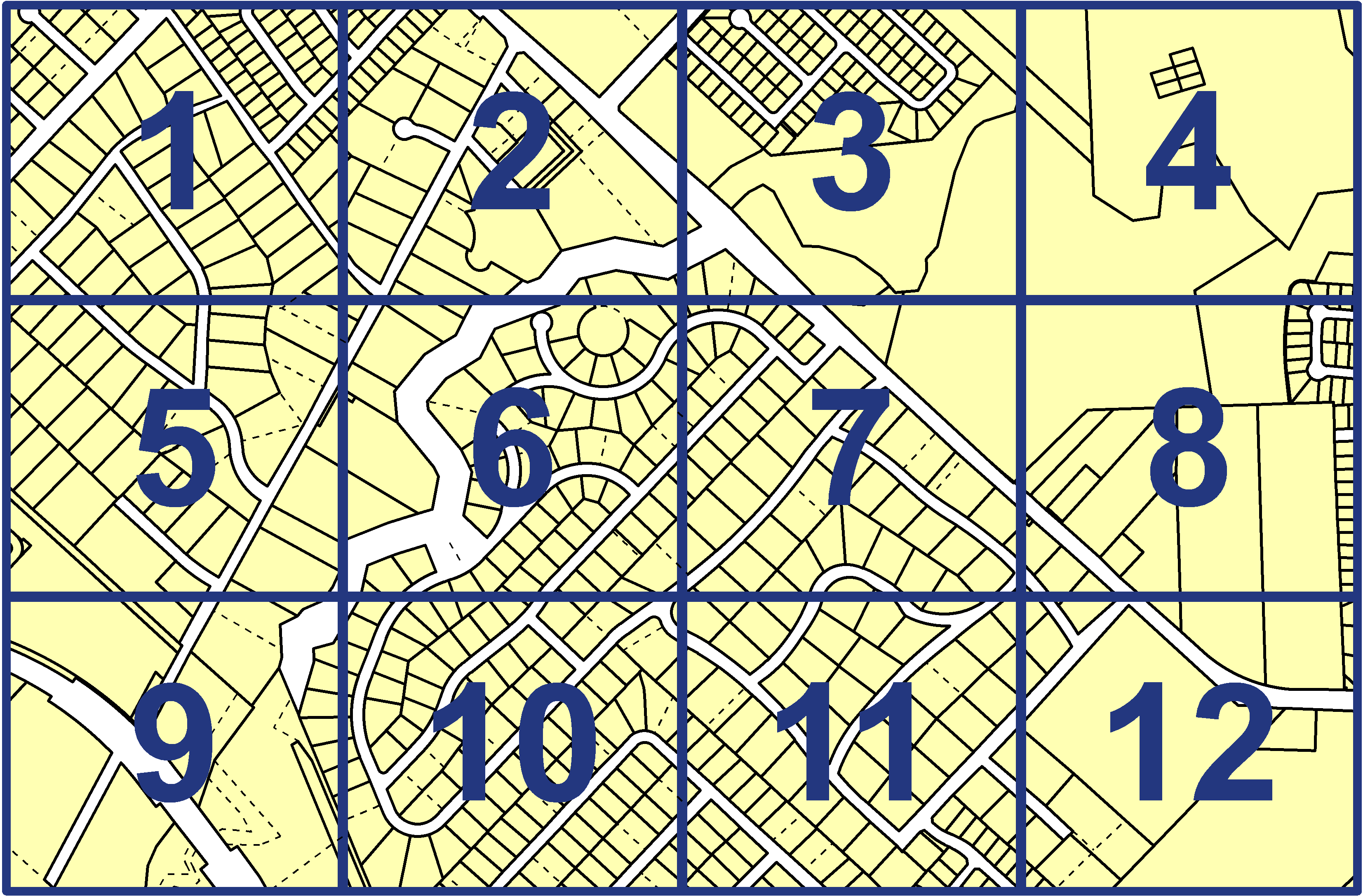 quarter facet map