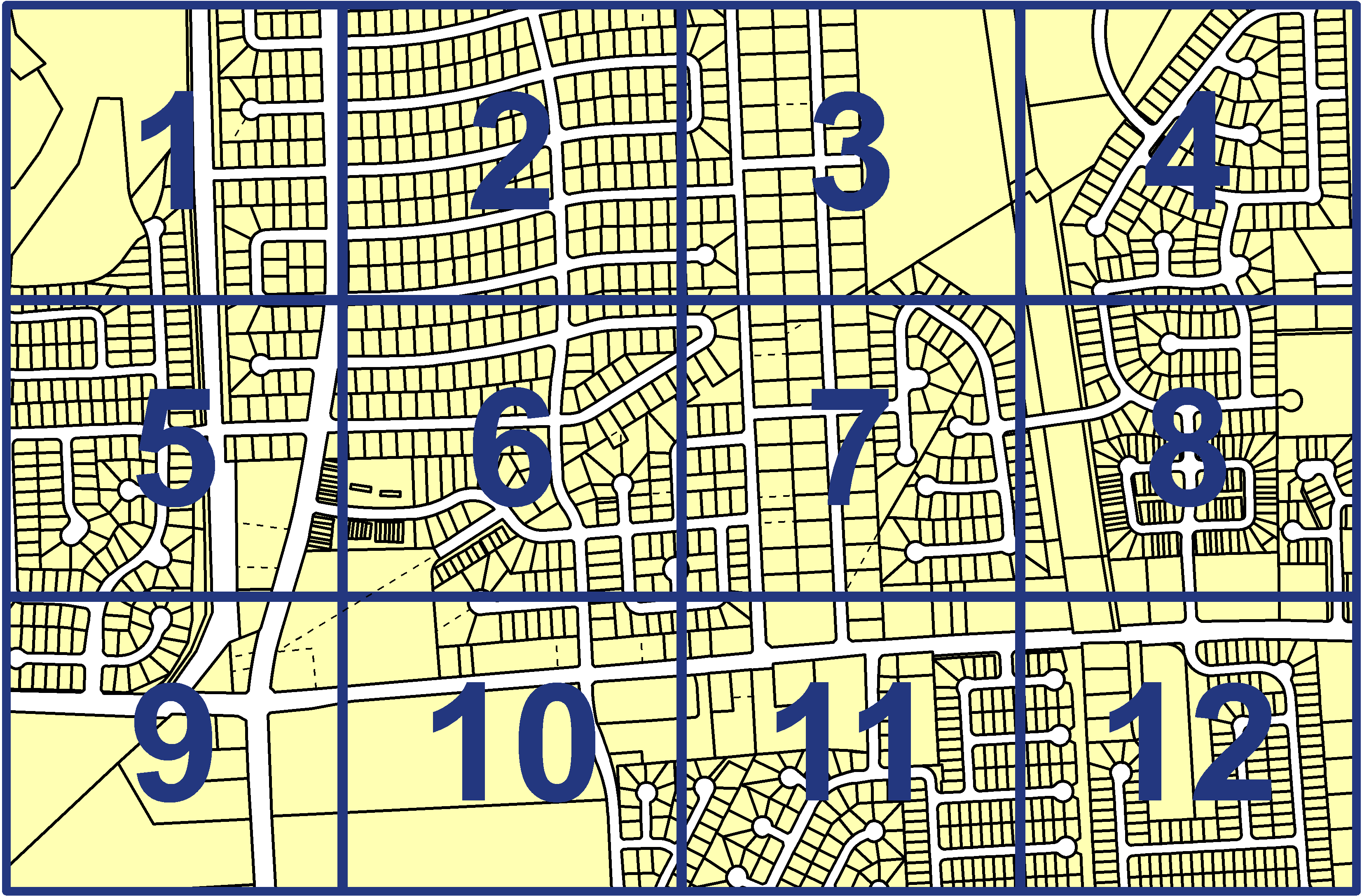 quarter facet map