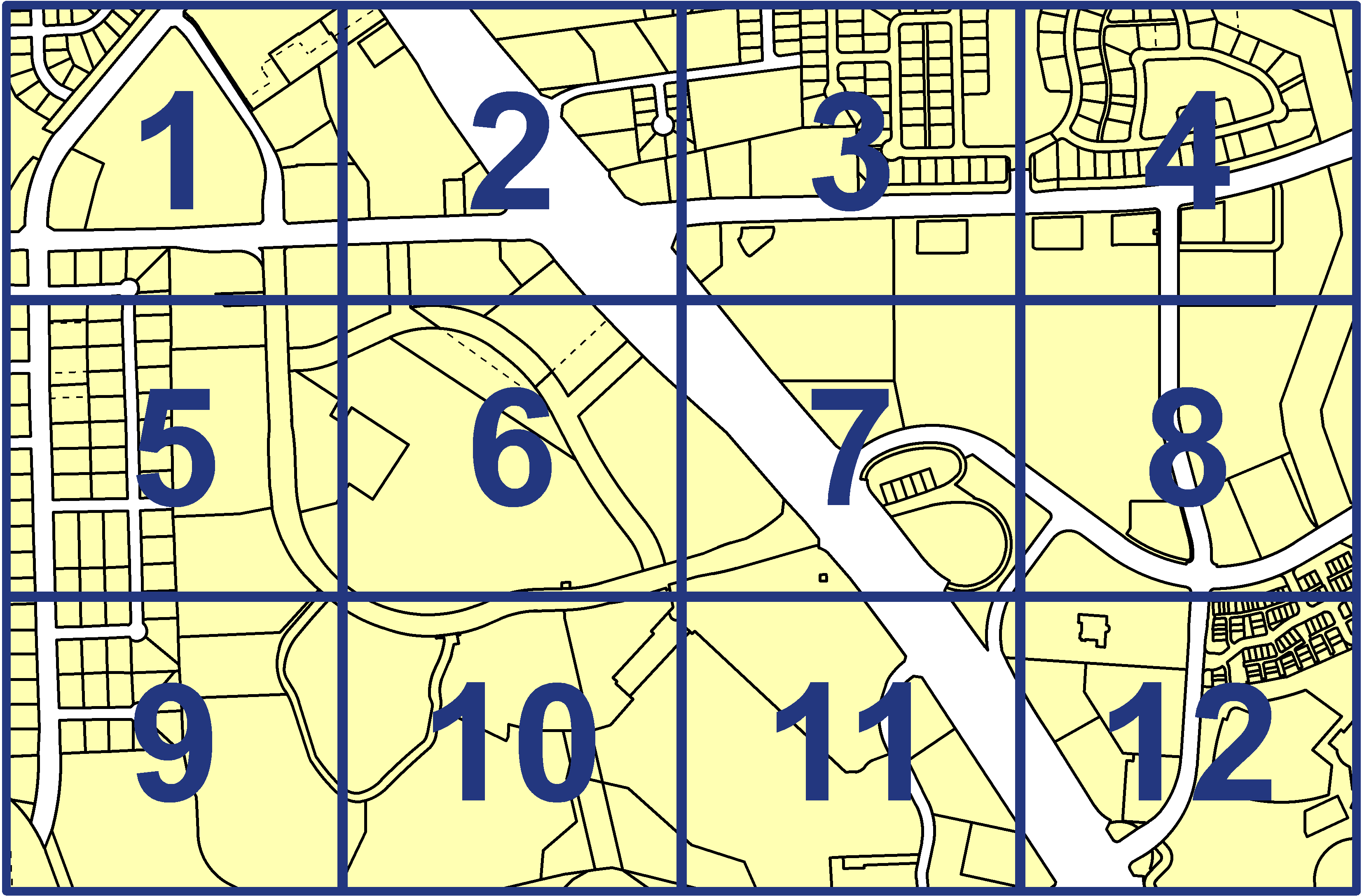 quarter facet map