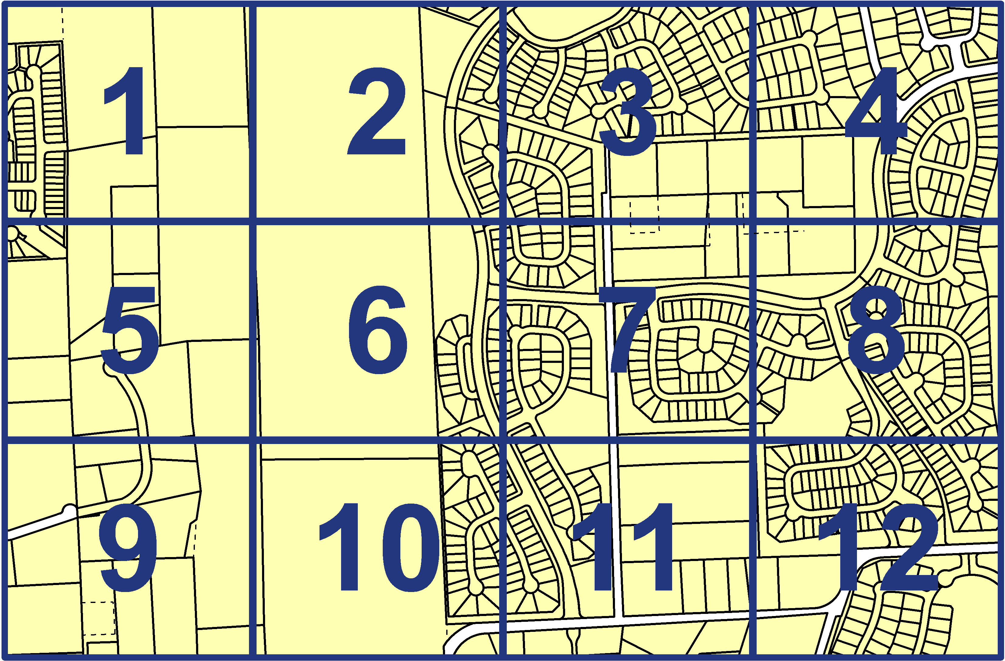 quarter facet map