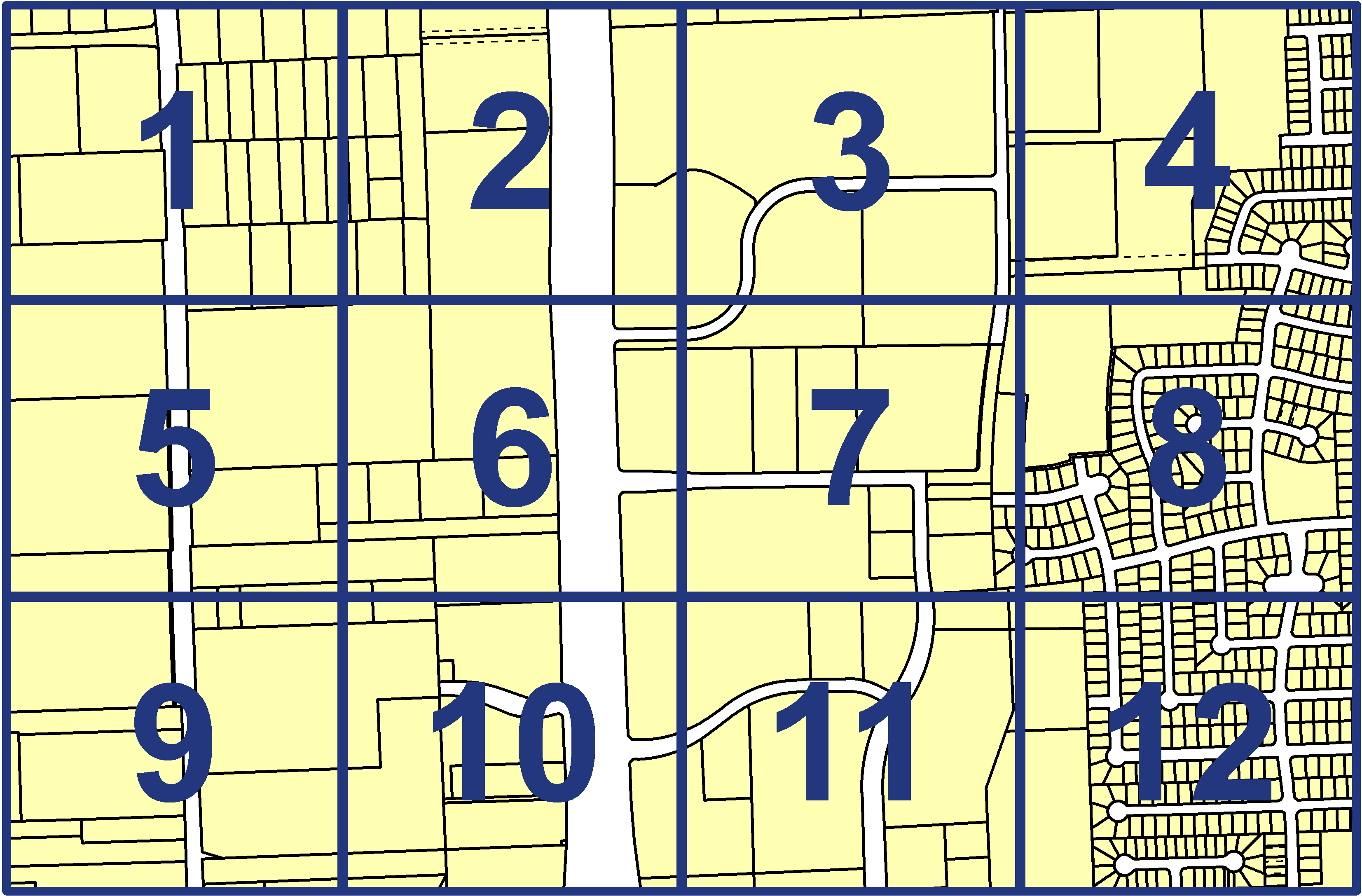 quarter facet map