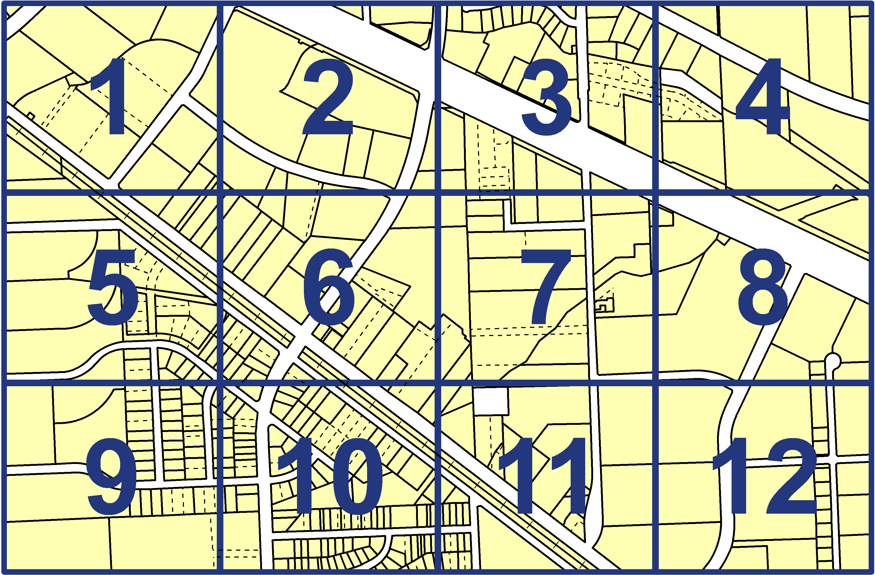 quarter facet map