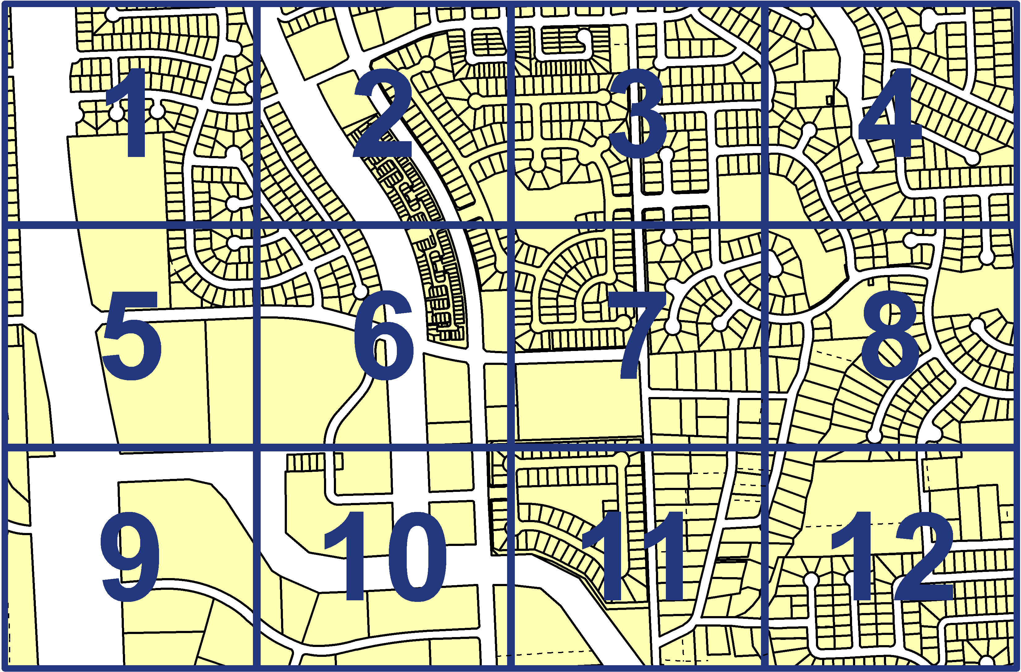 quarter facet map