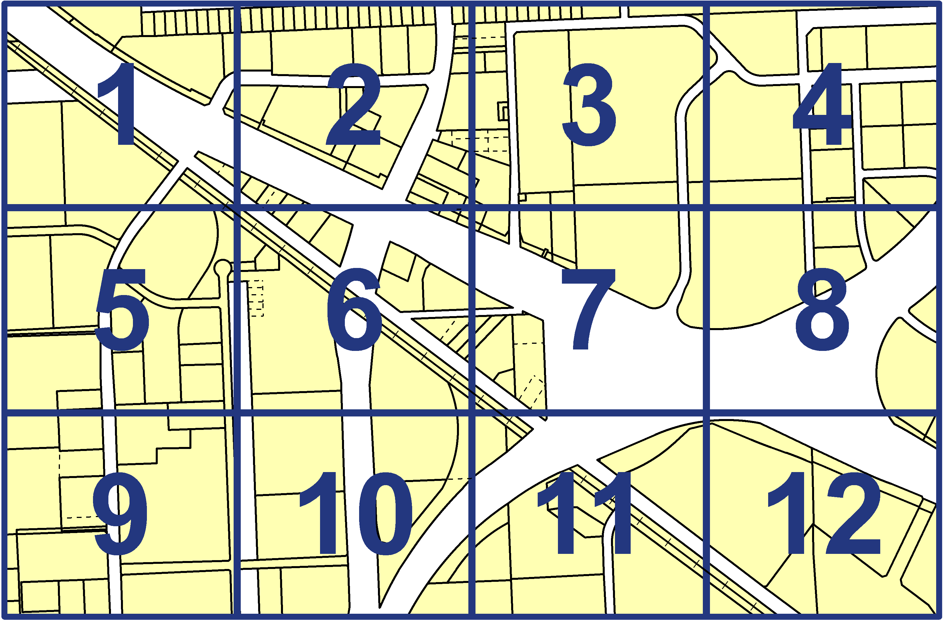 quarter facet map