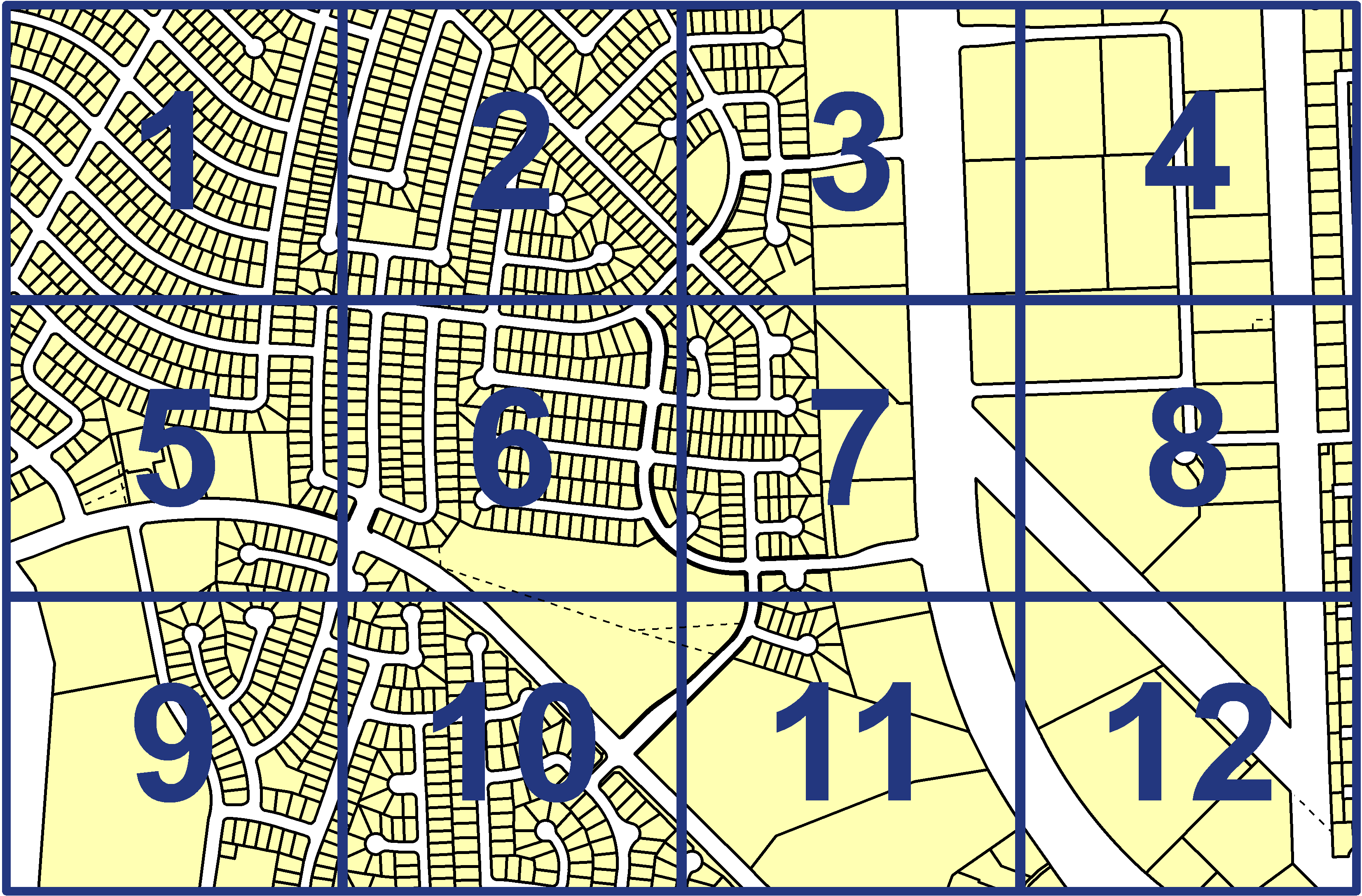 quarter facet map