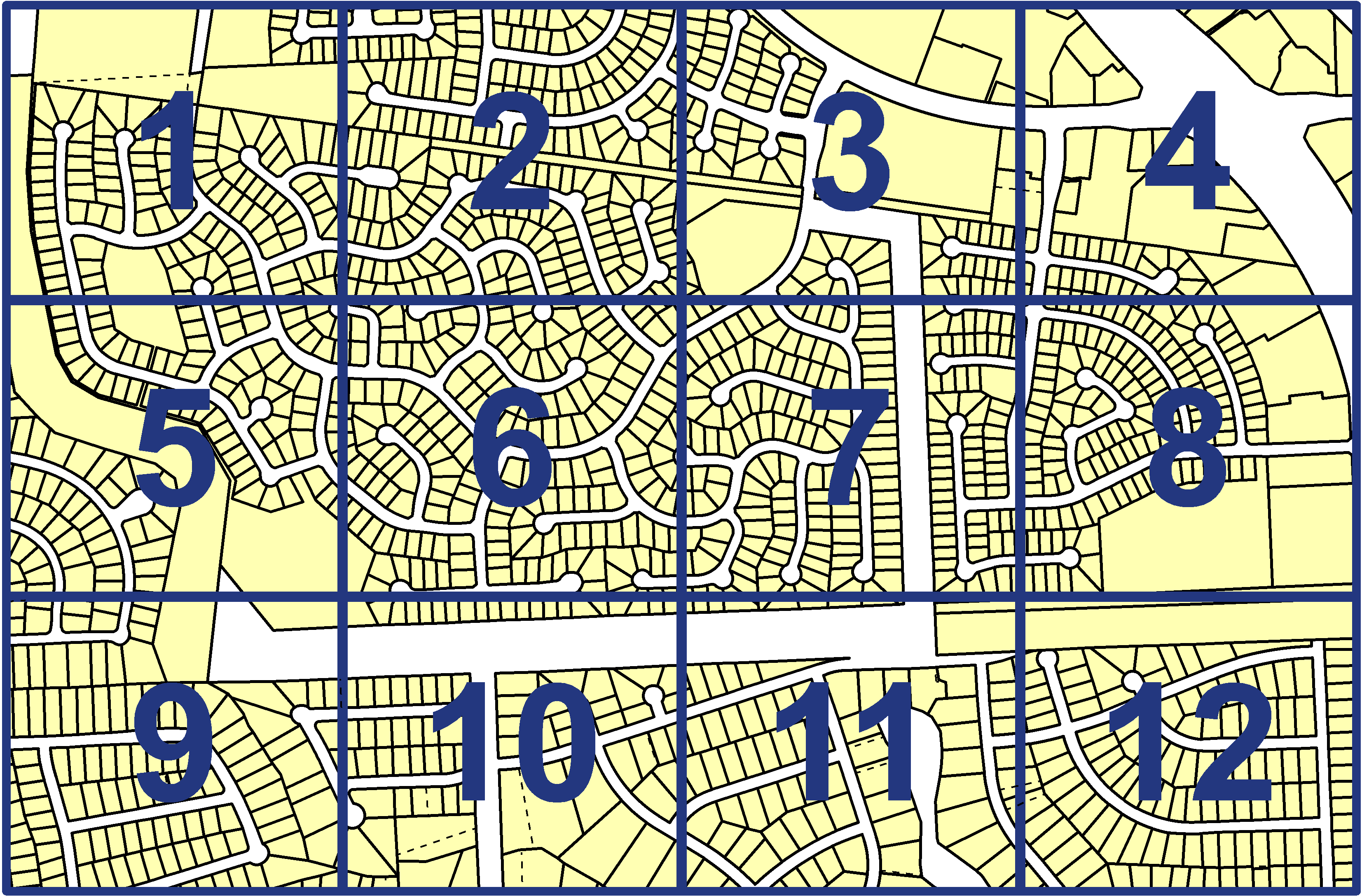 quarter facet map