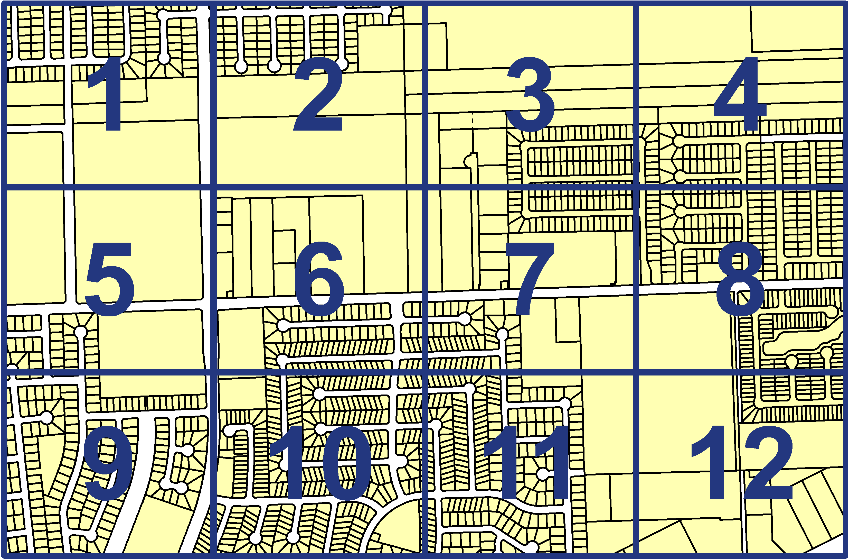 quarter facet map