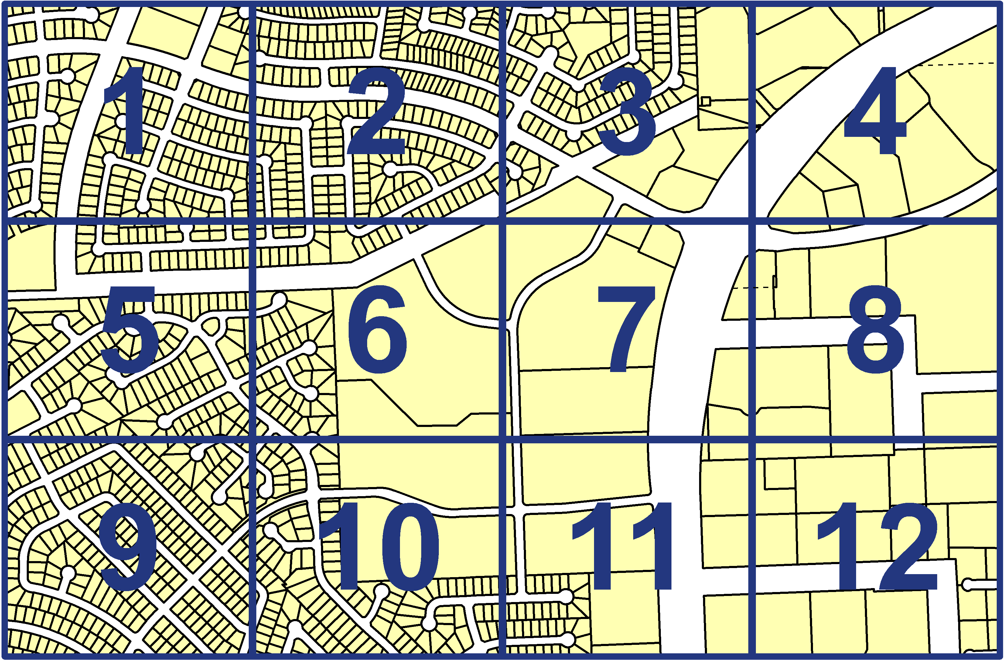 quarter facet map