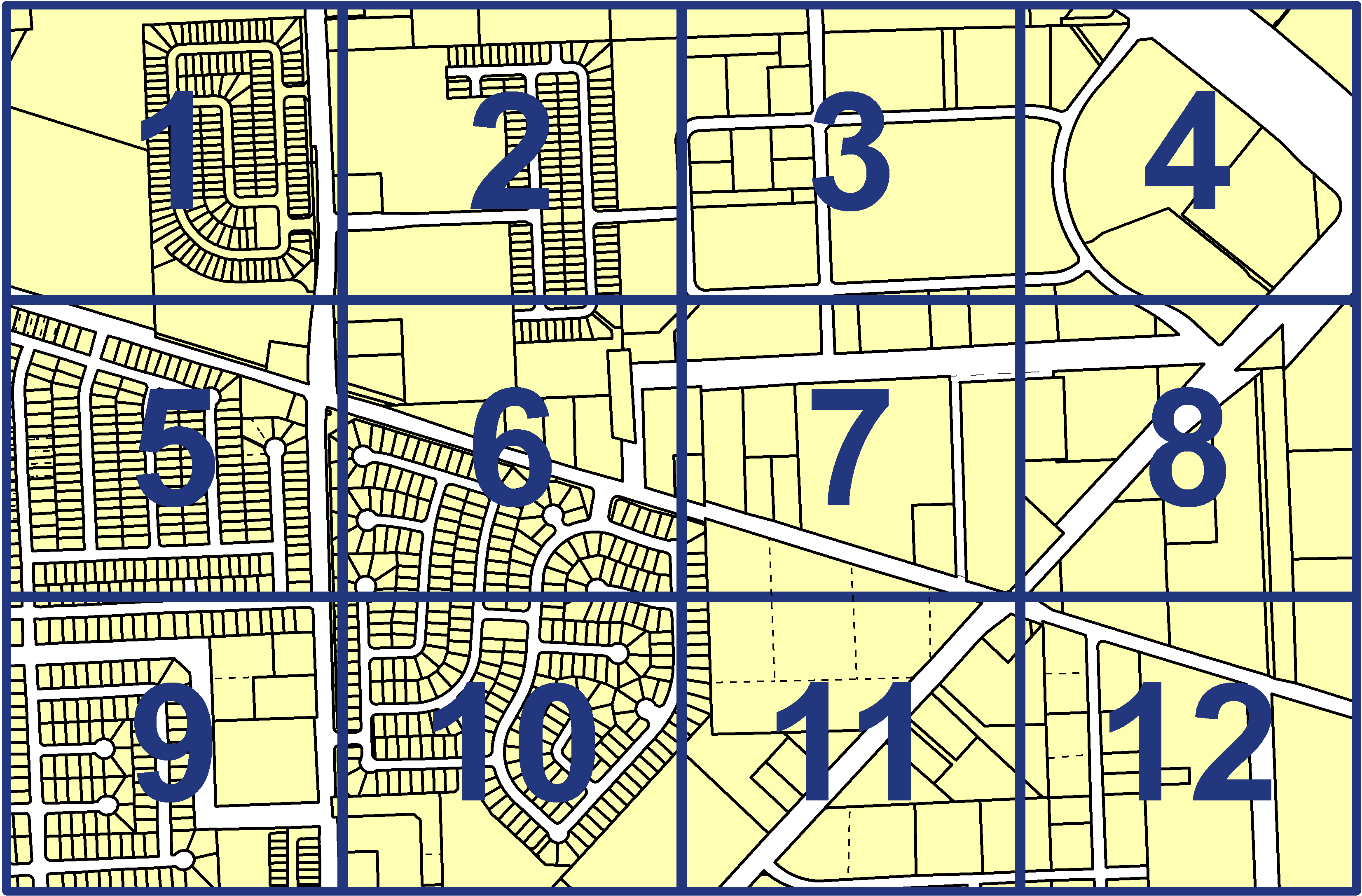 quarter facet map