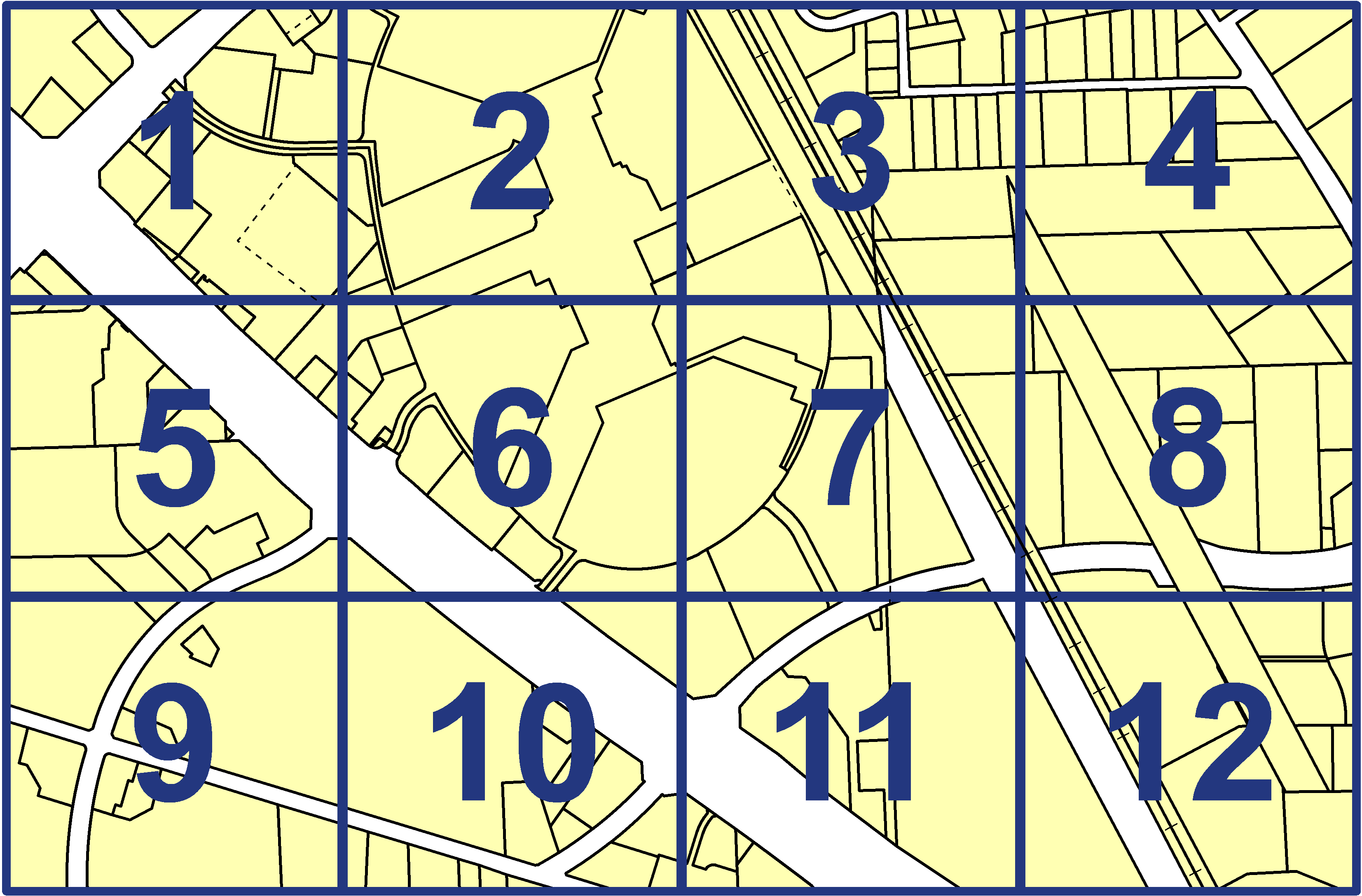 quarter facet map