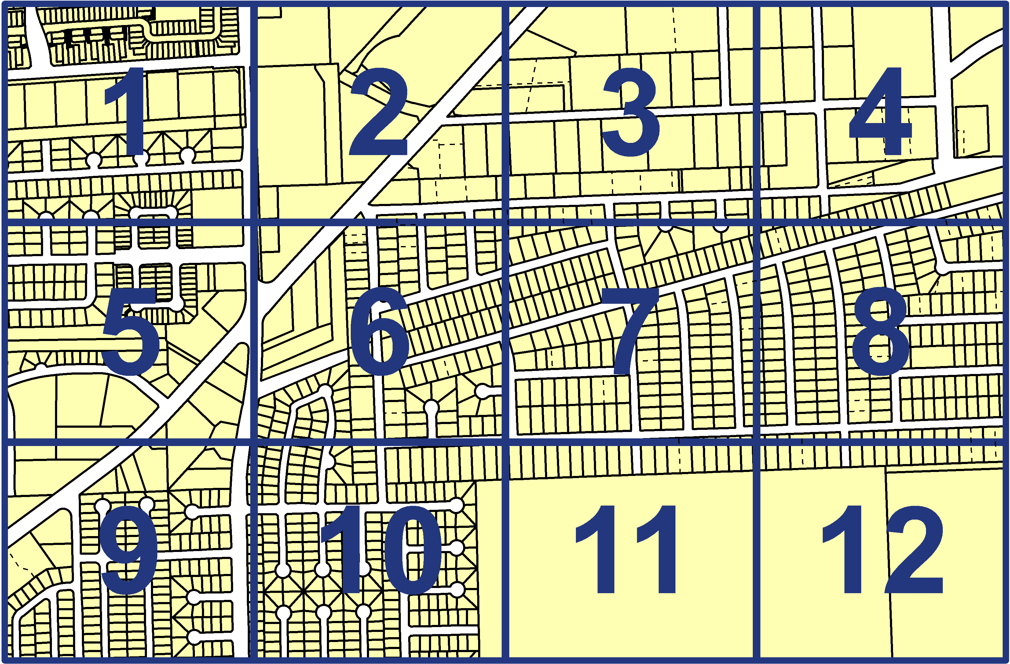 quarter facet map