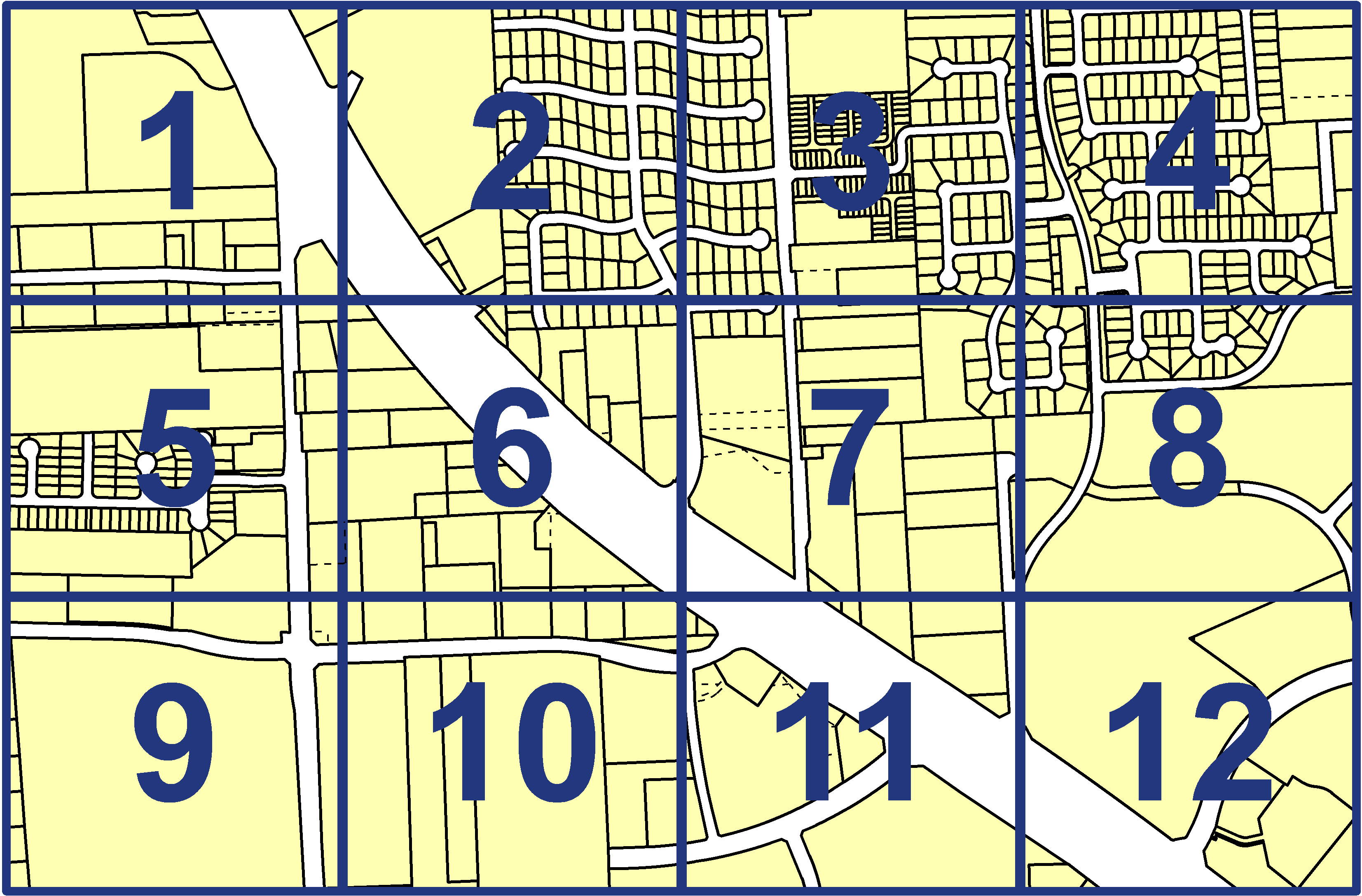 quarter facet map