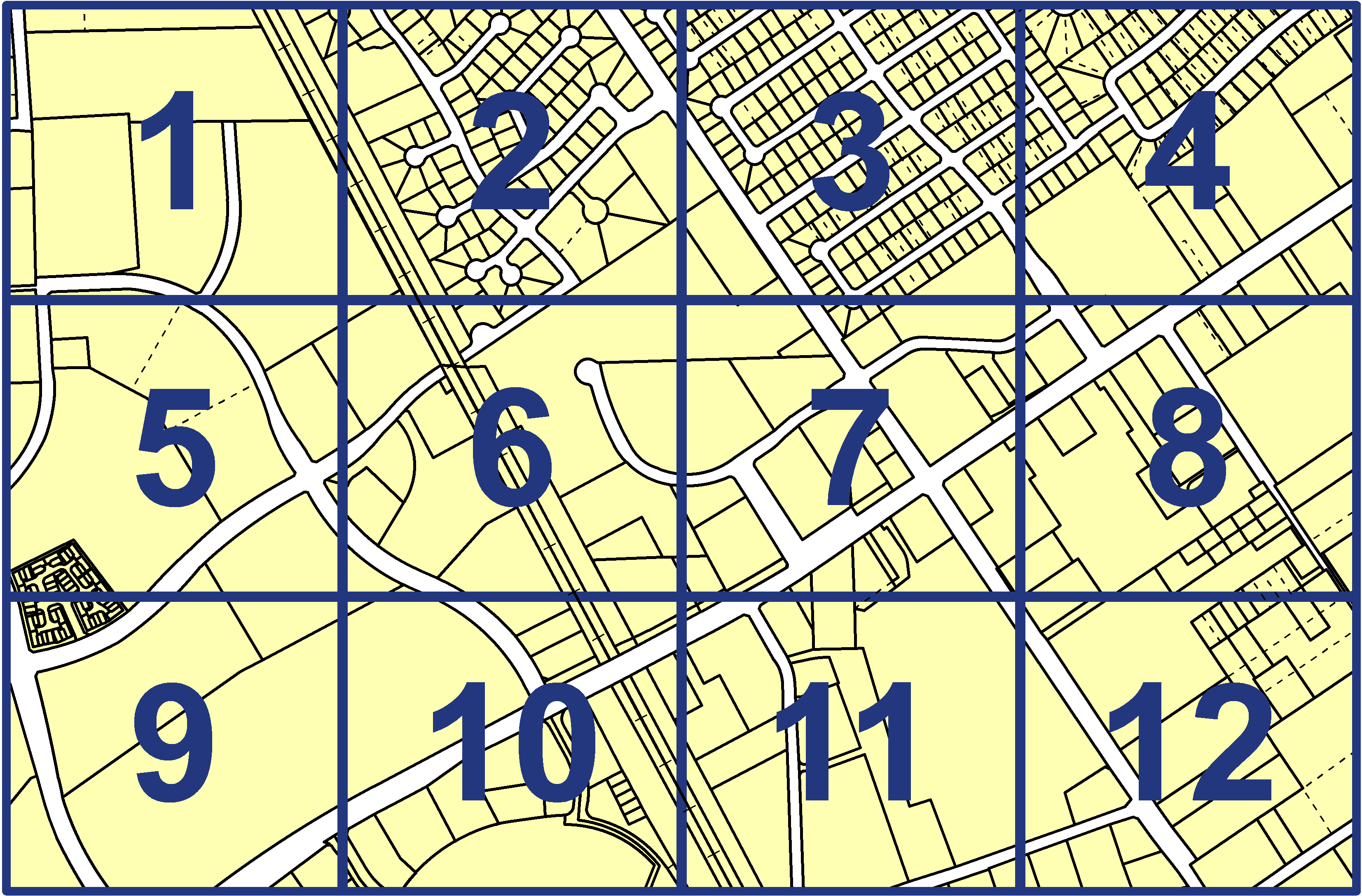 quarter facet map