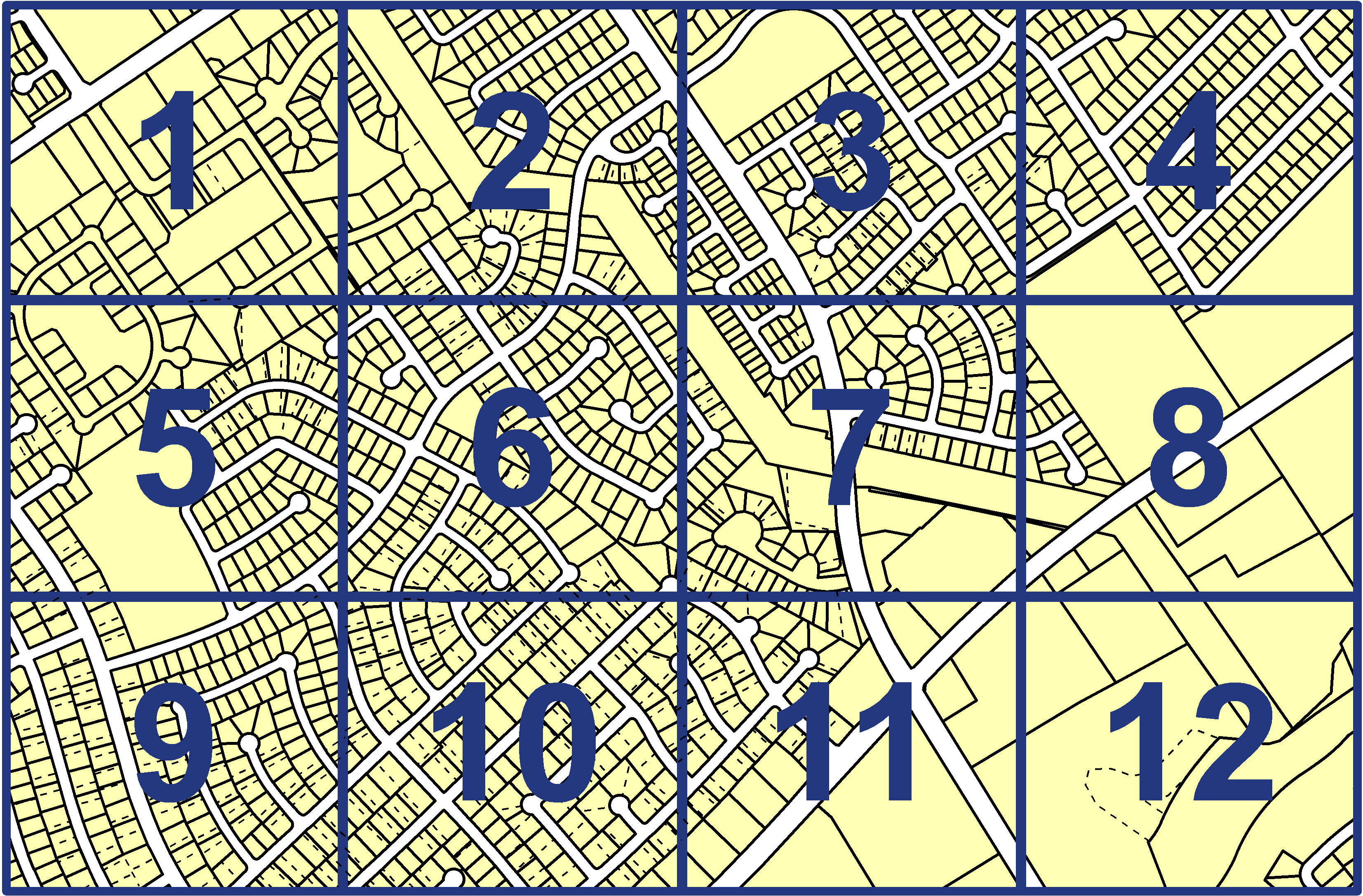 quarter facet map