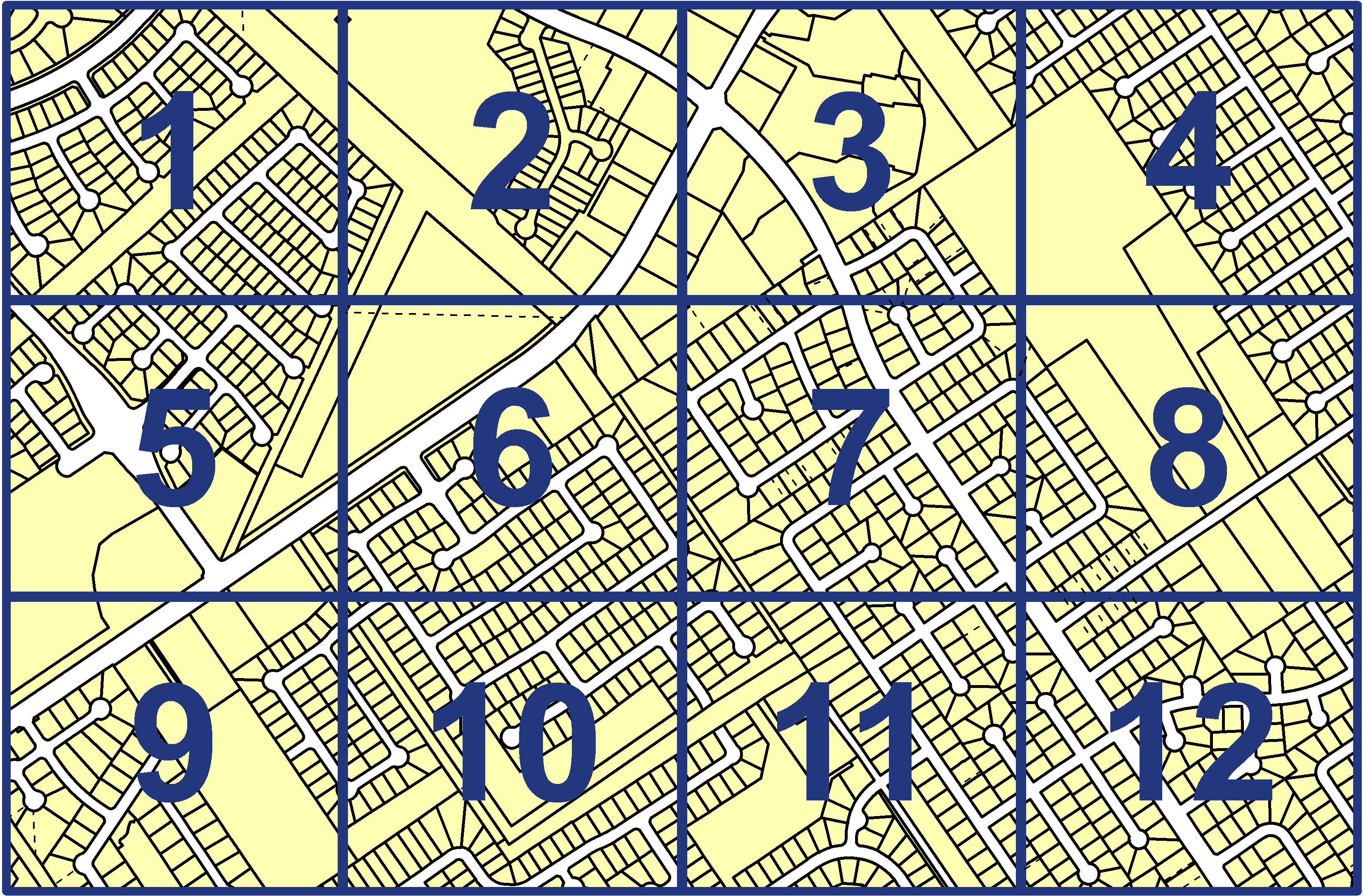 quarter facet map