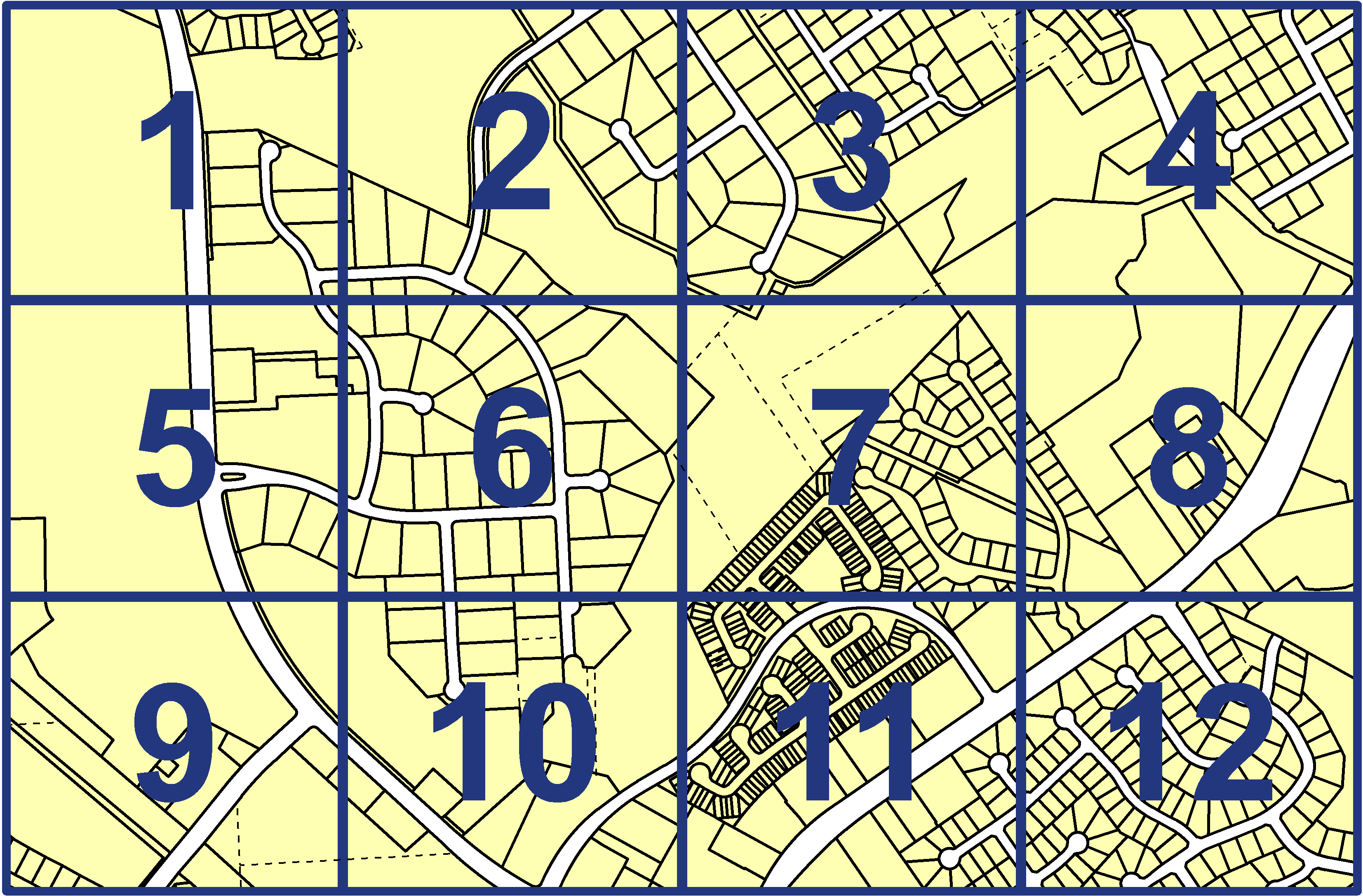 quarter facet map