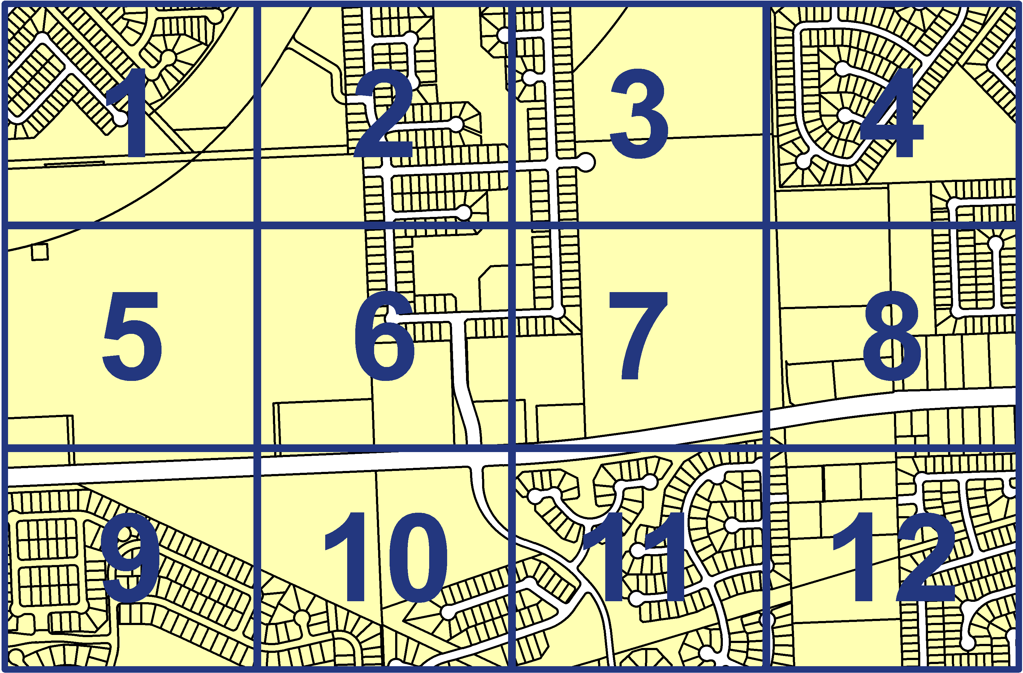 quarter facet map