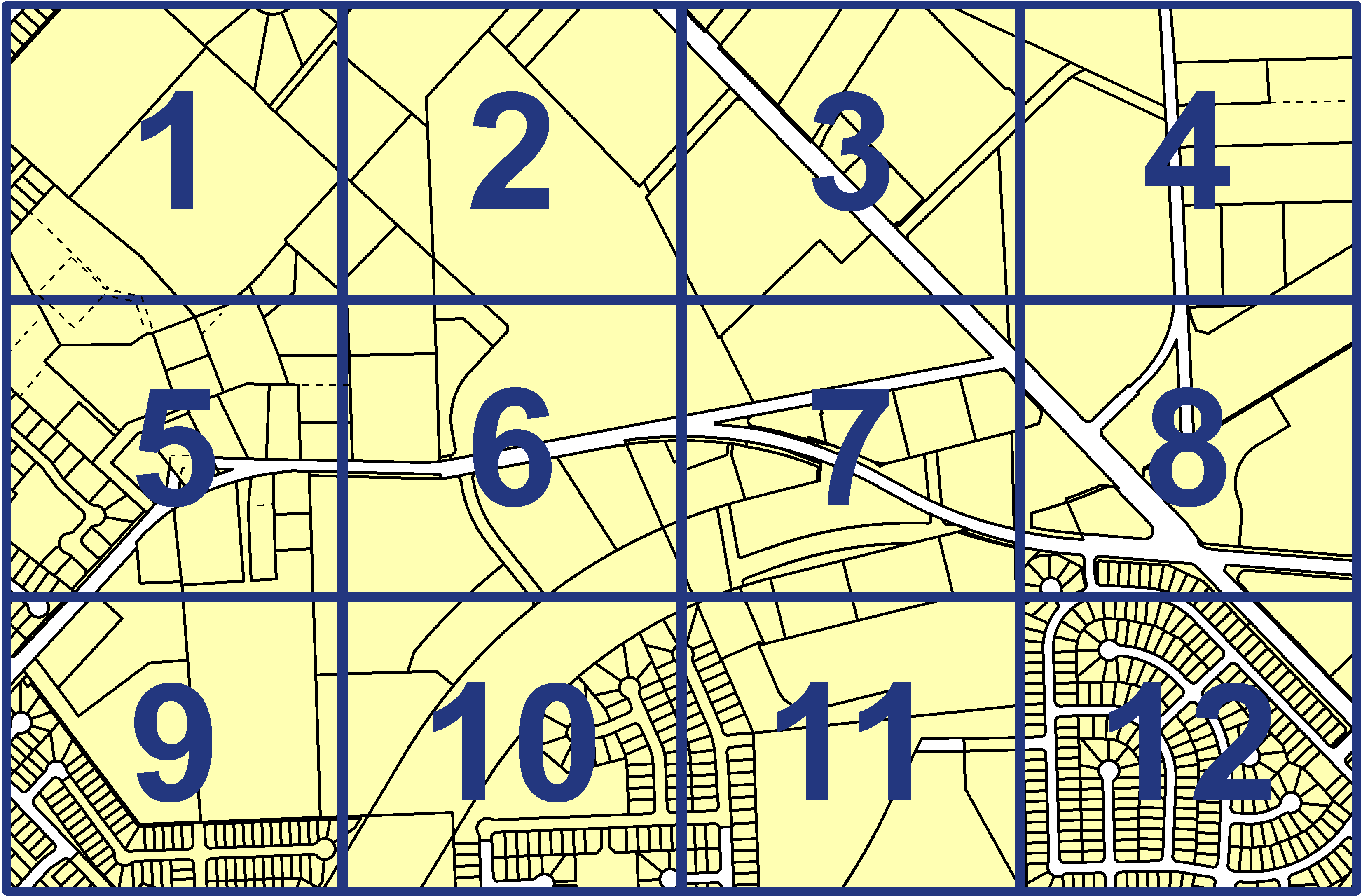 quarter facet map