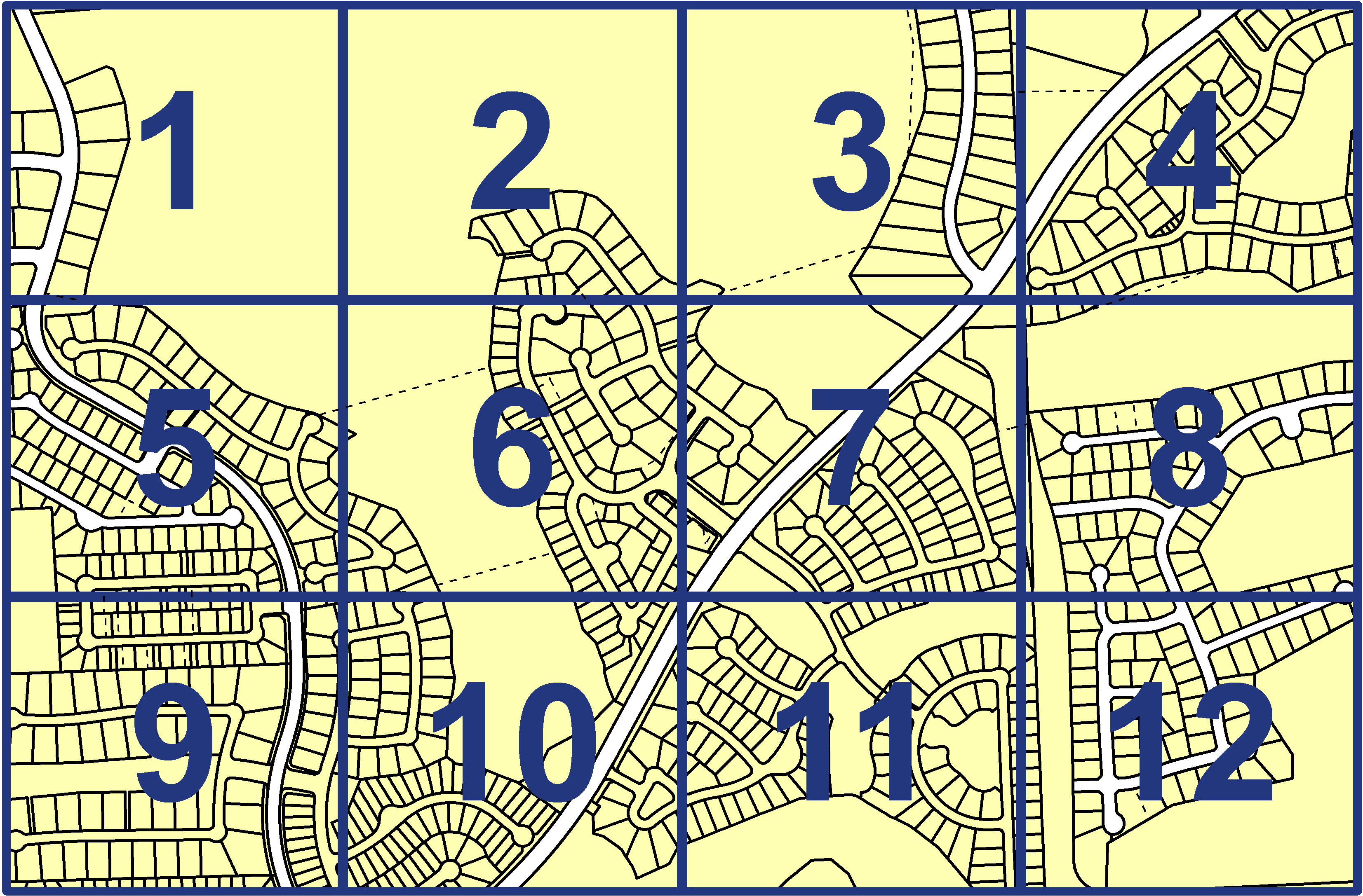 quarter facet map