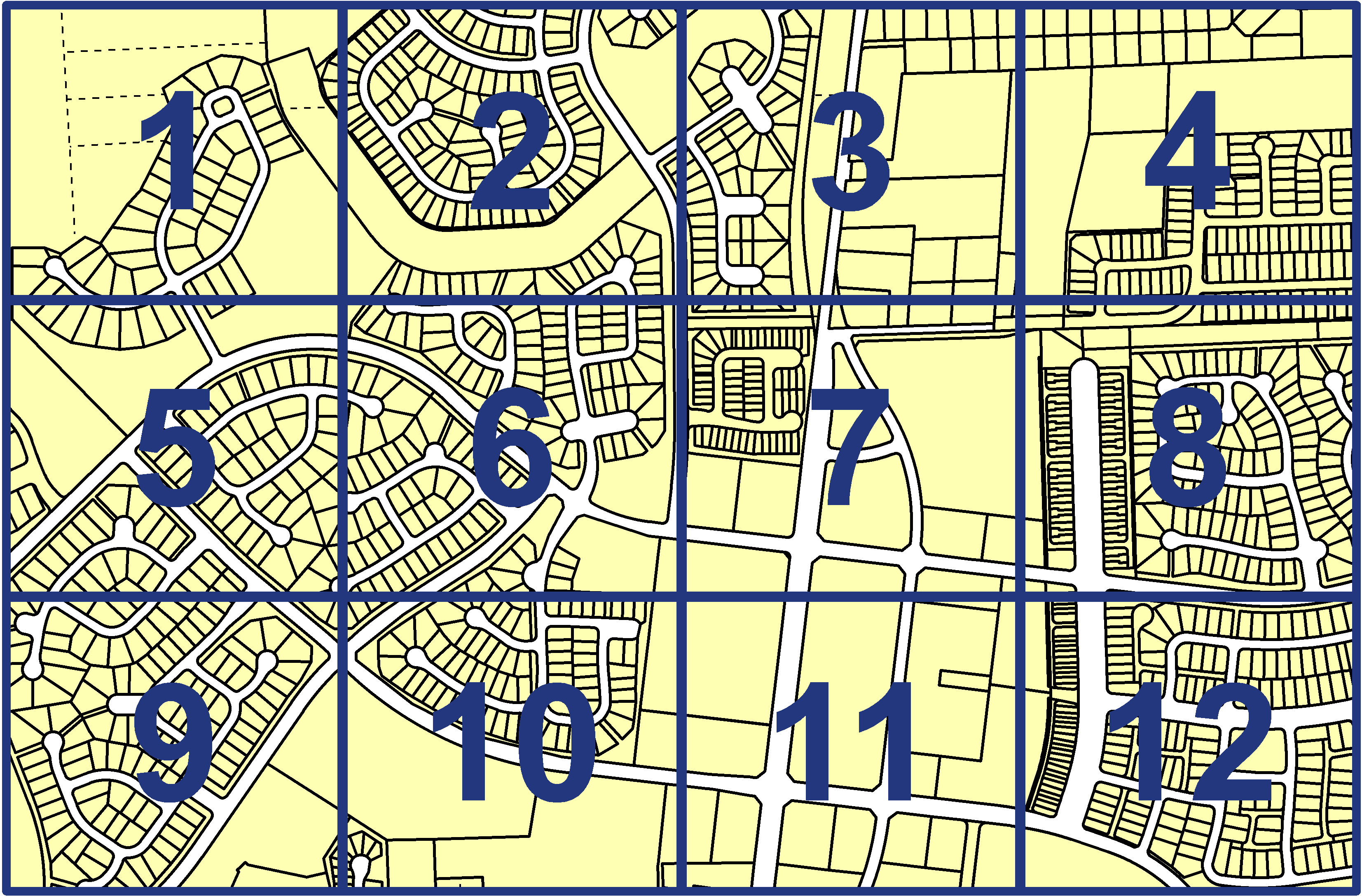 quarter facet map