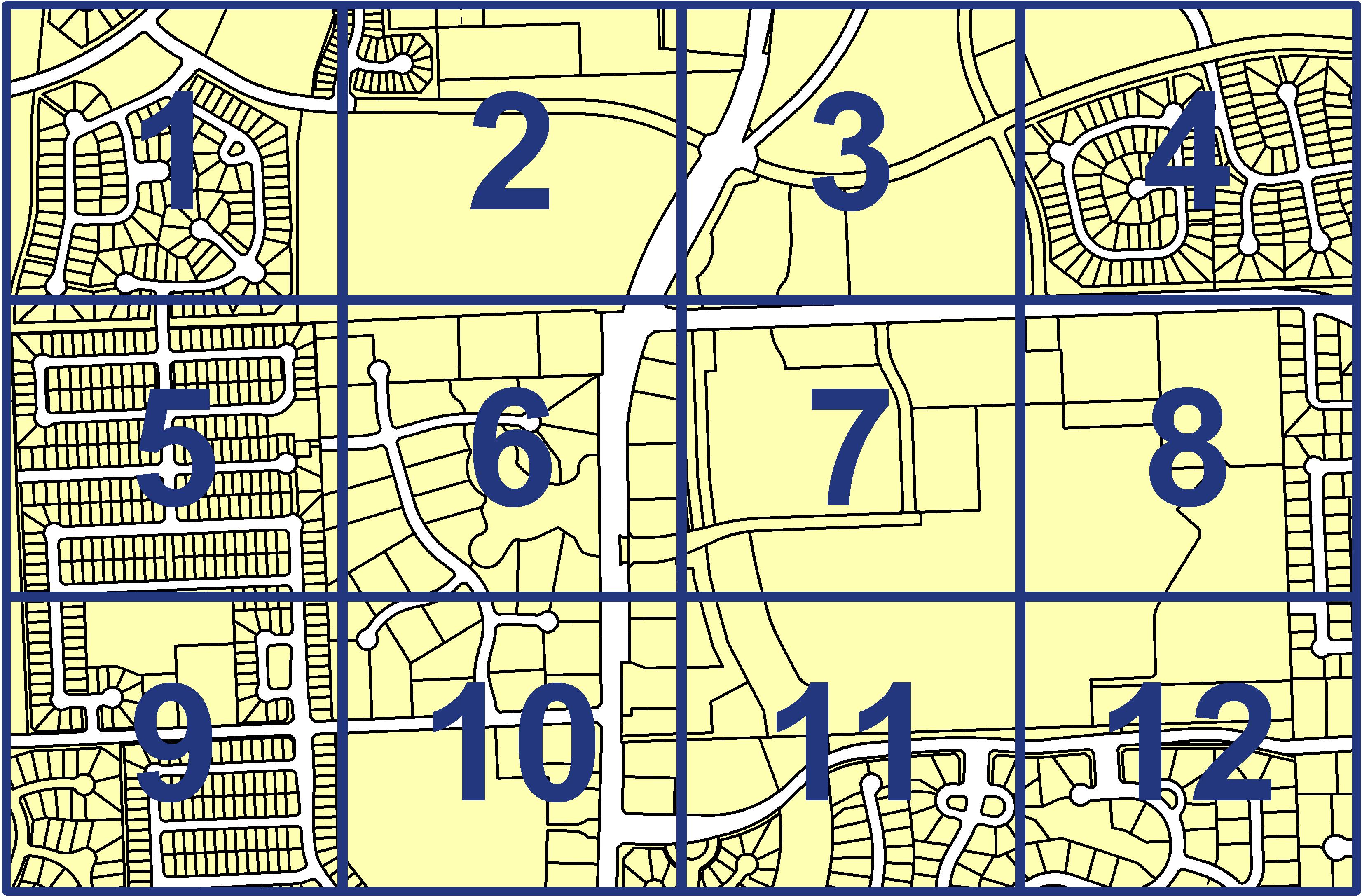 quarter facet map