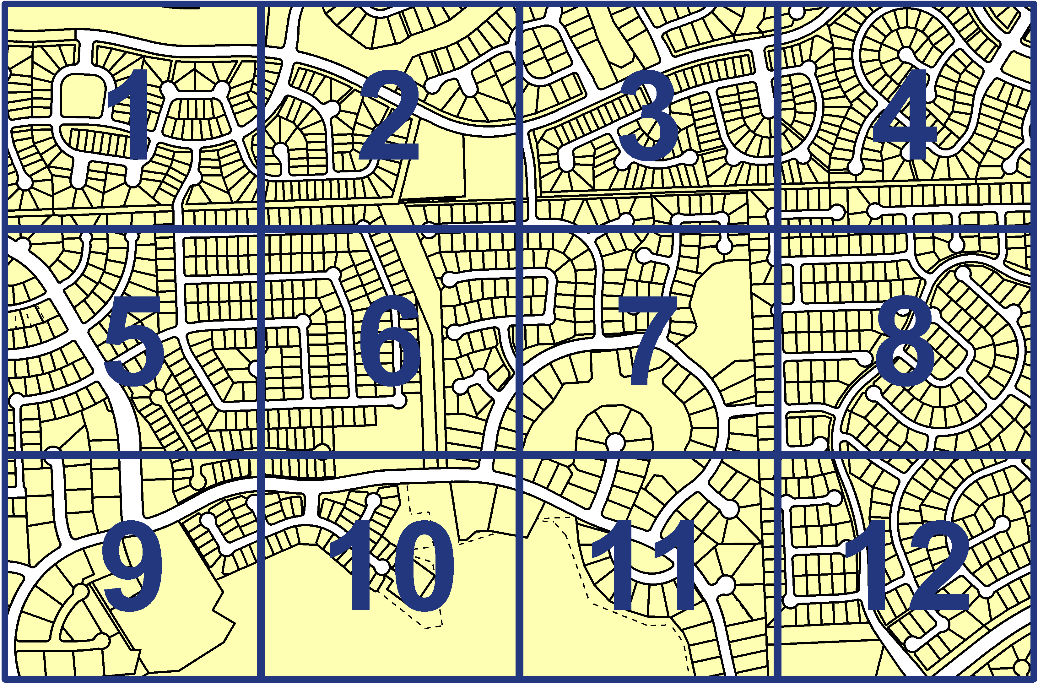 quarter facet map