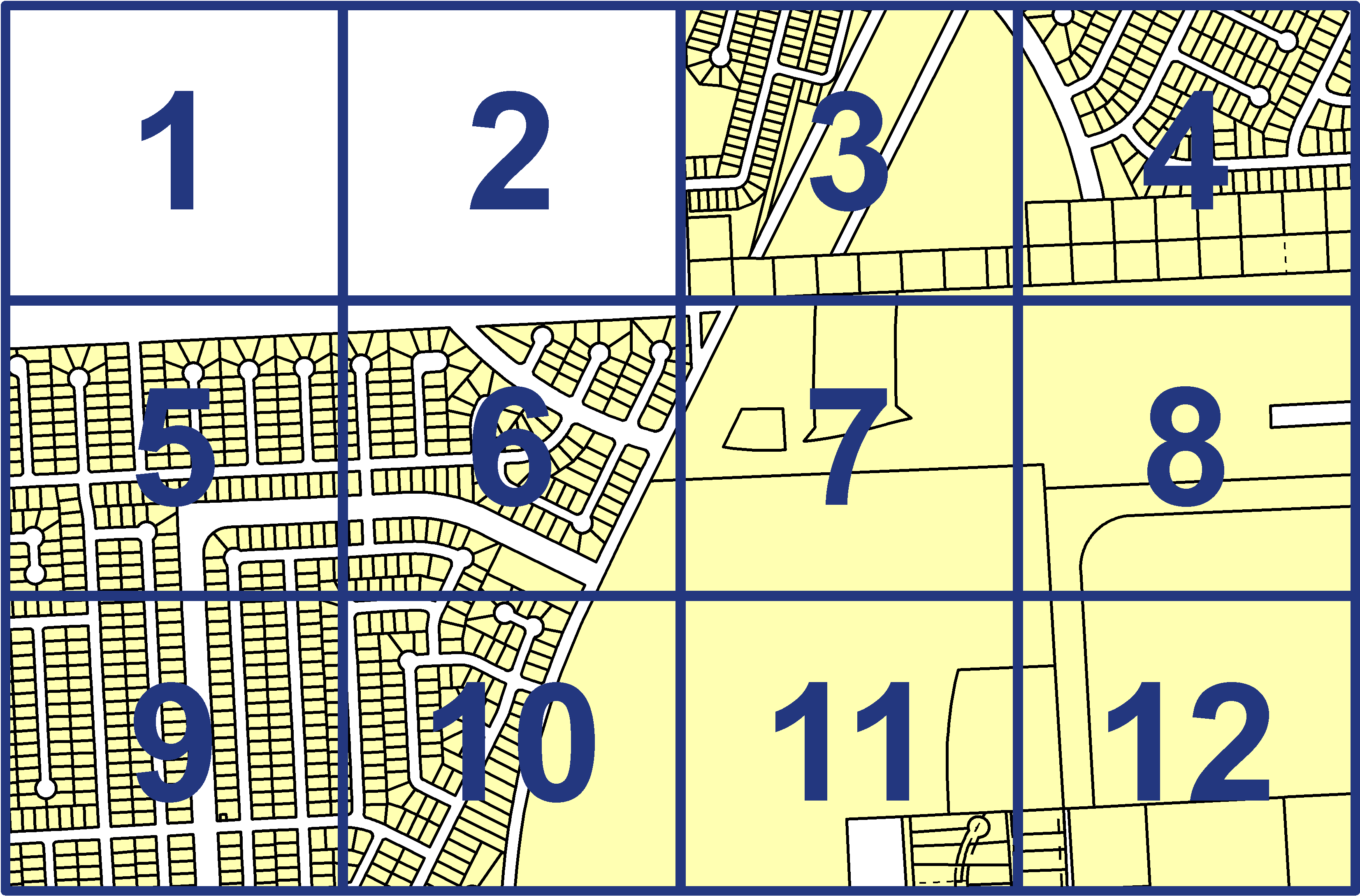 quarter facet map