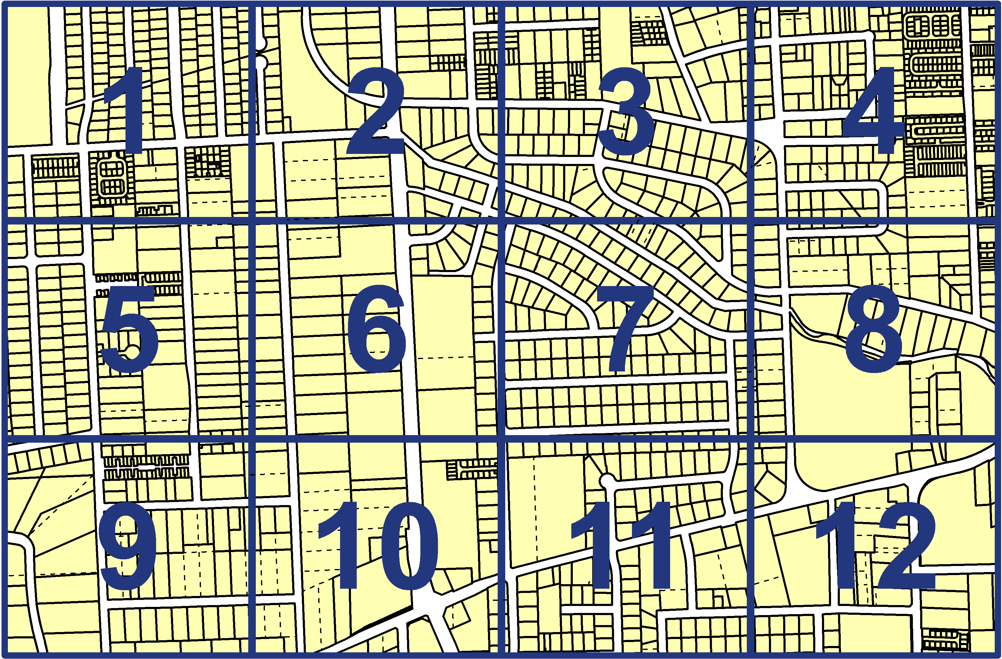 quarter facet map