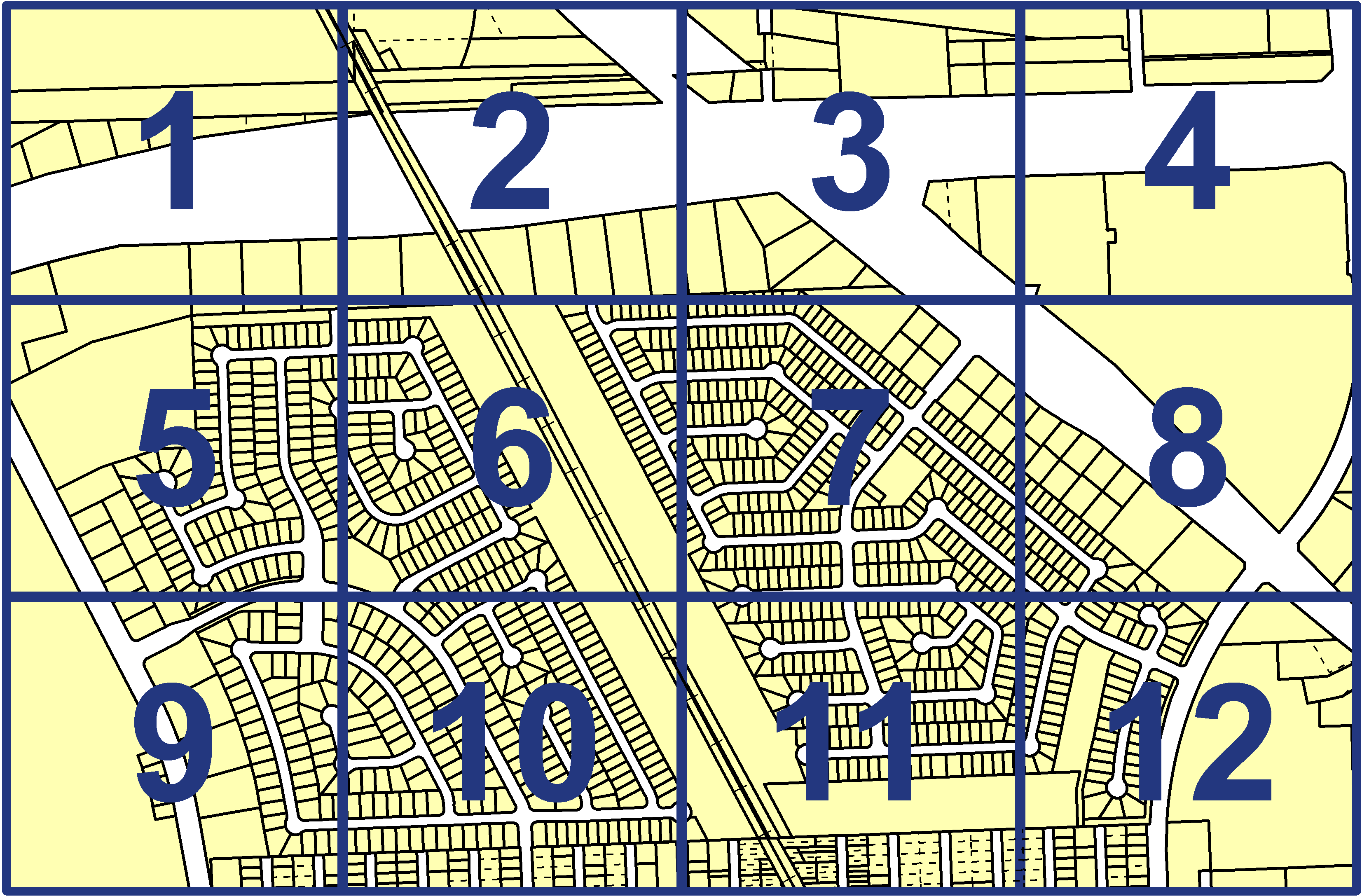 quarter facet map