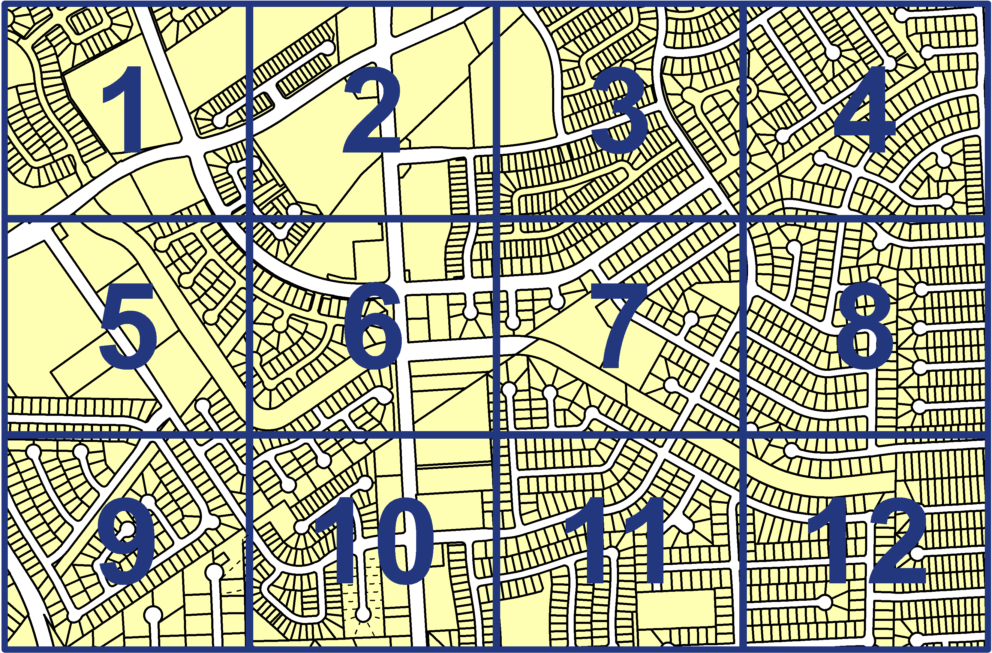 quarter facet map