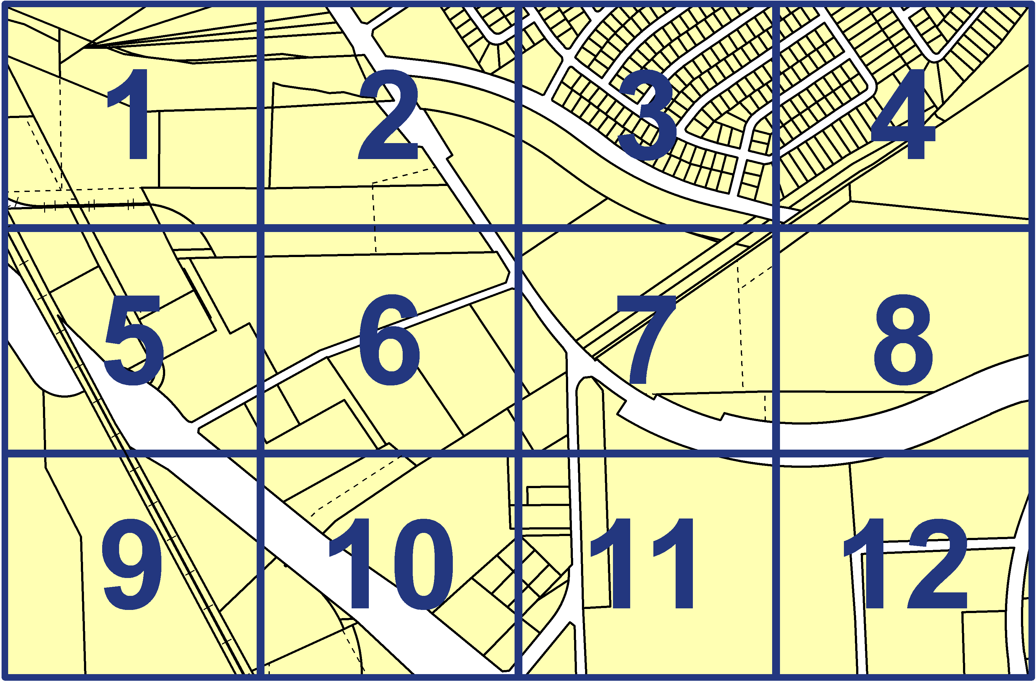 quarter facet map