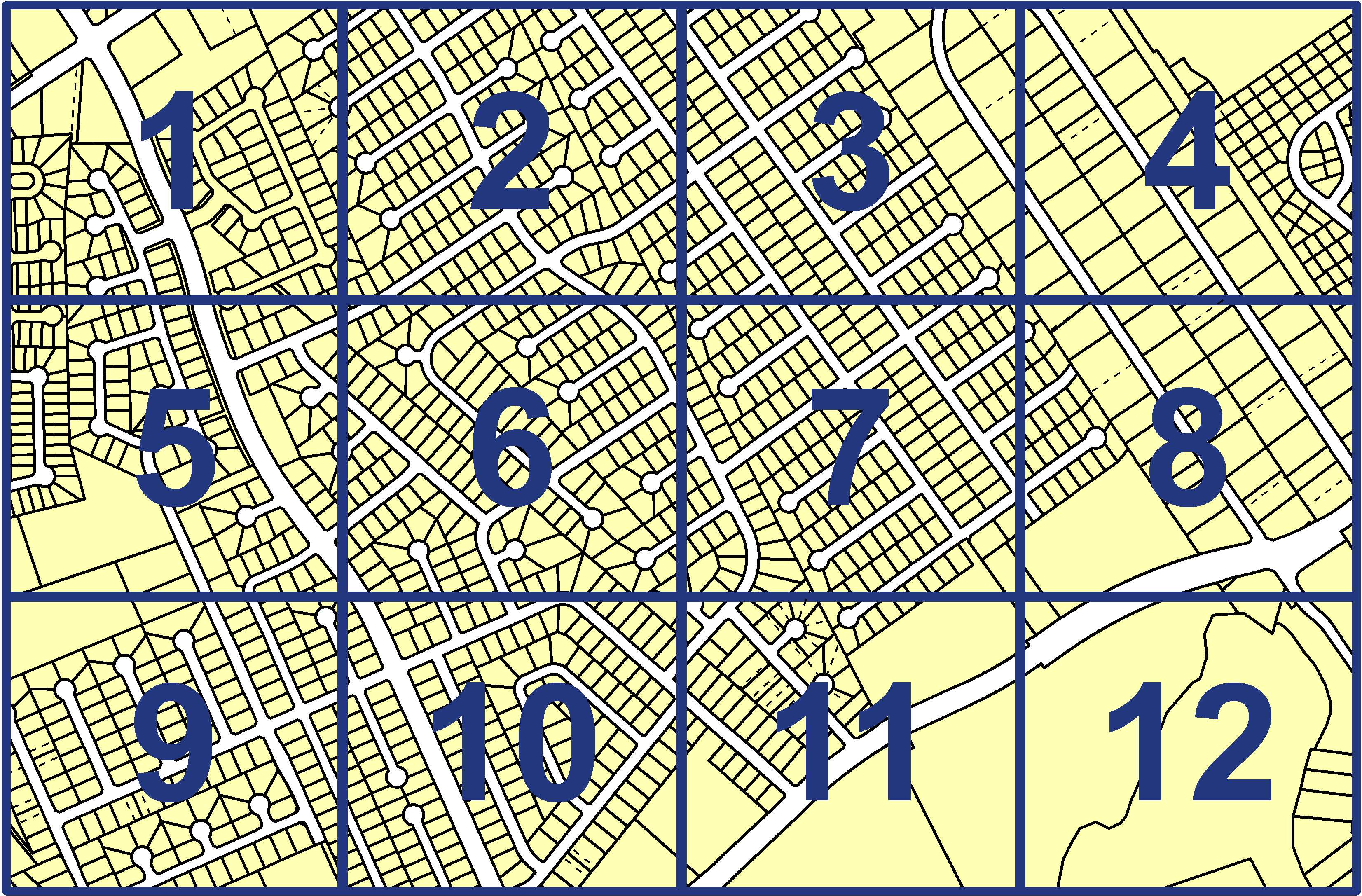 quarter facet map