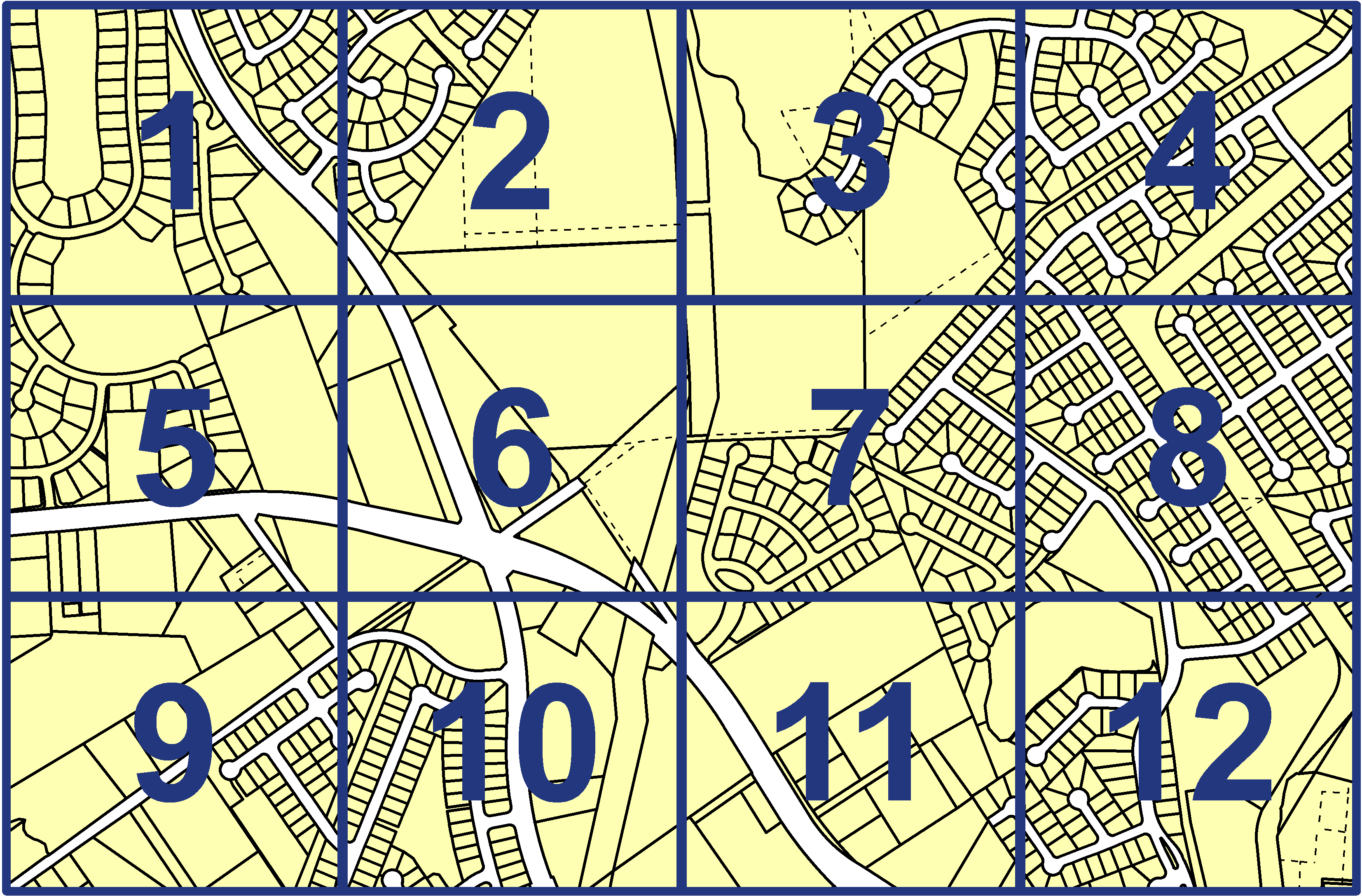 quarter facet map