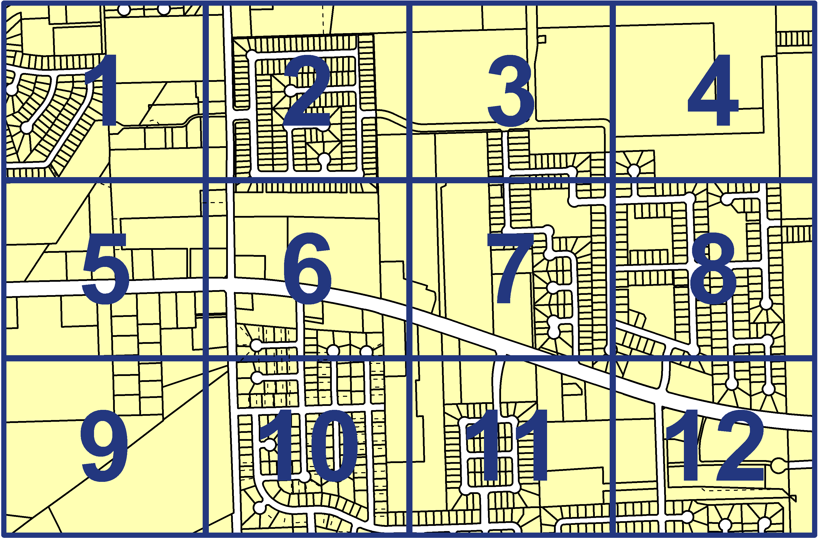 quarter facet map