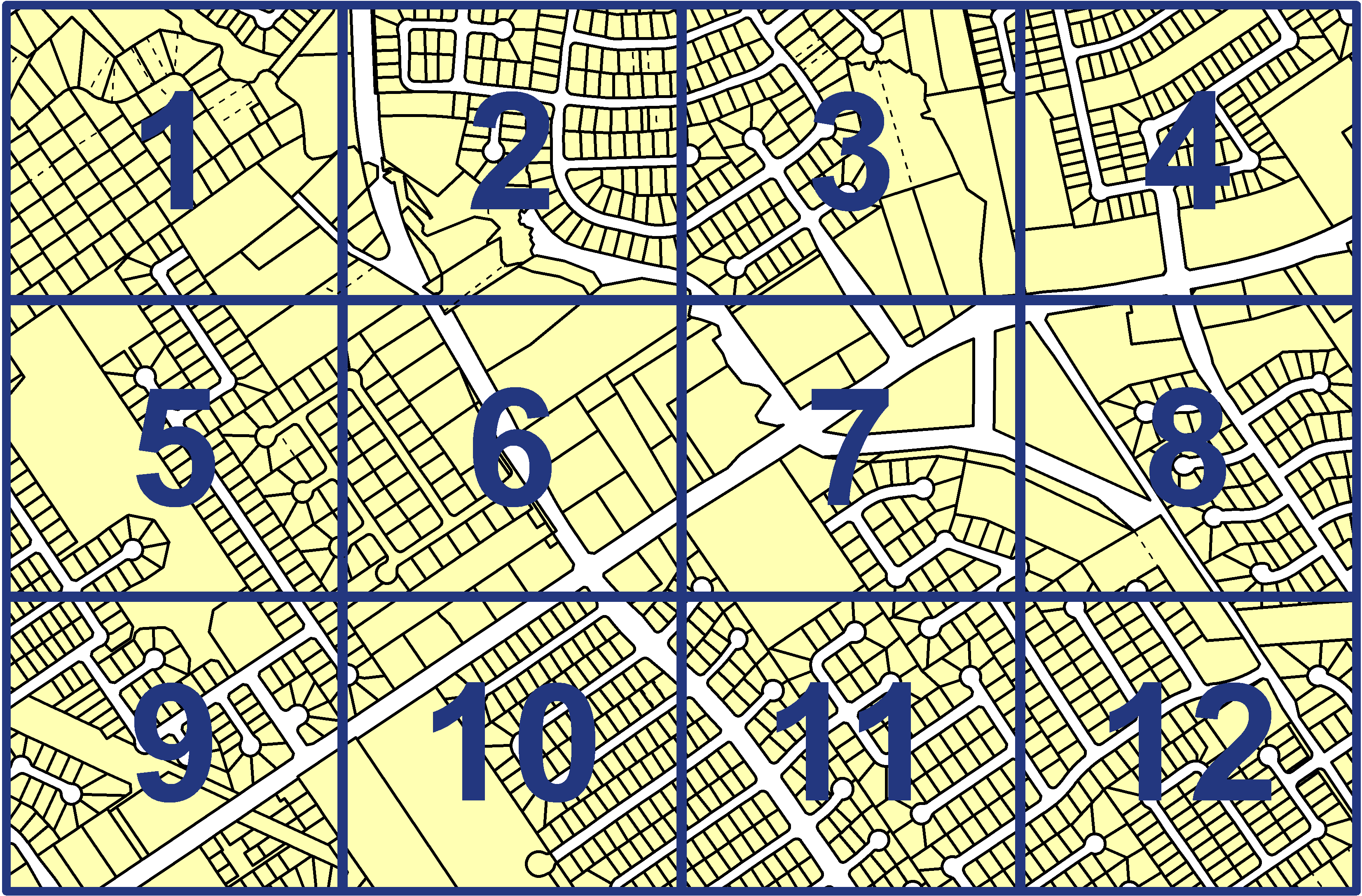 quarter facet map