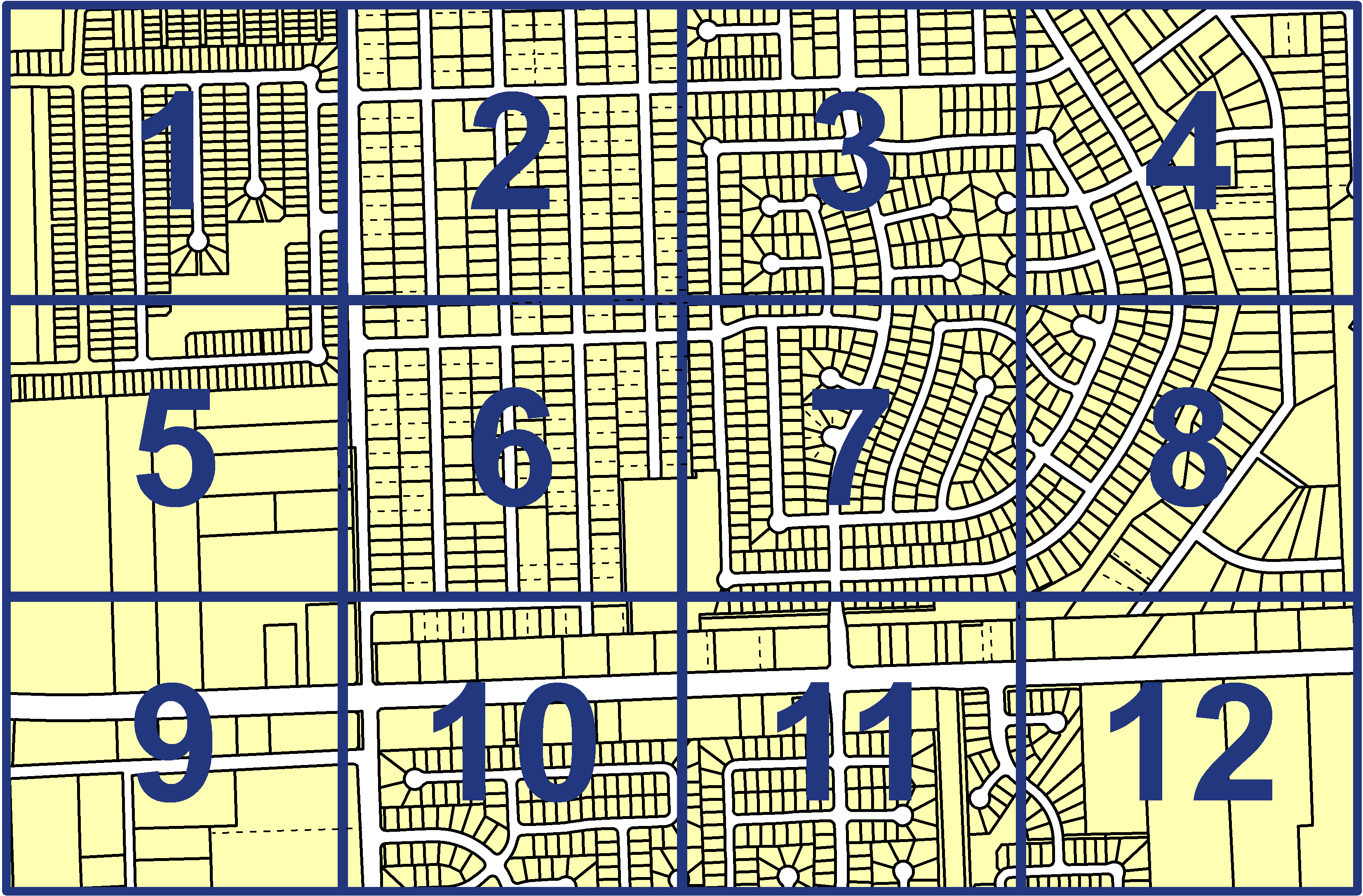 quarter facet map