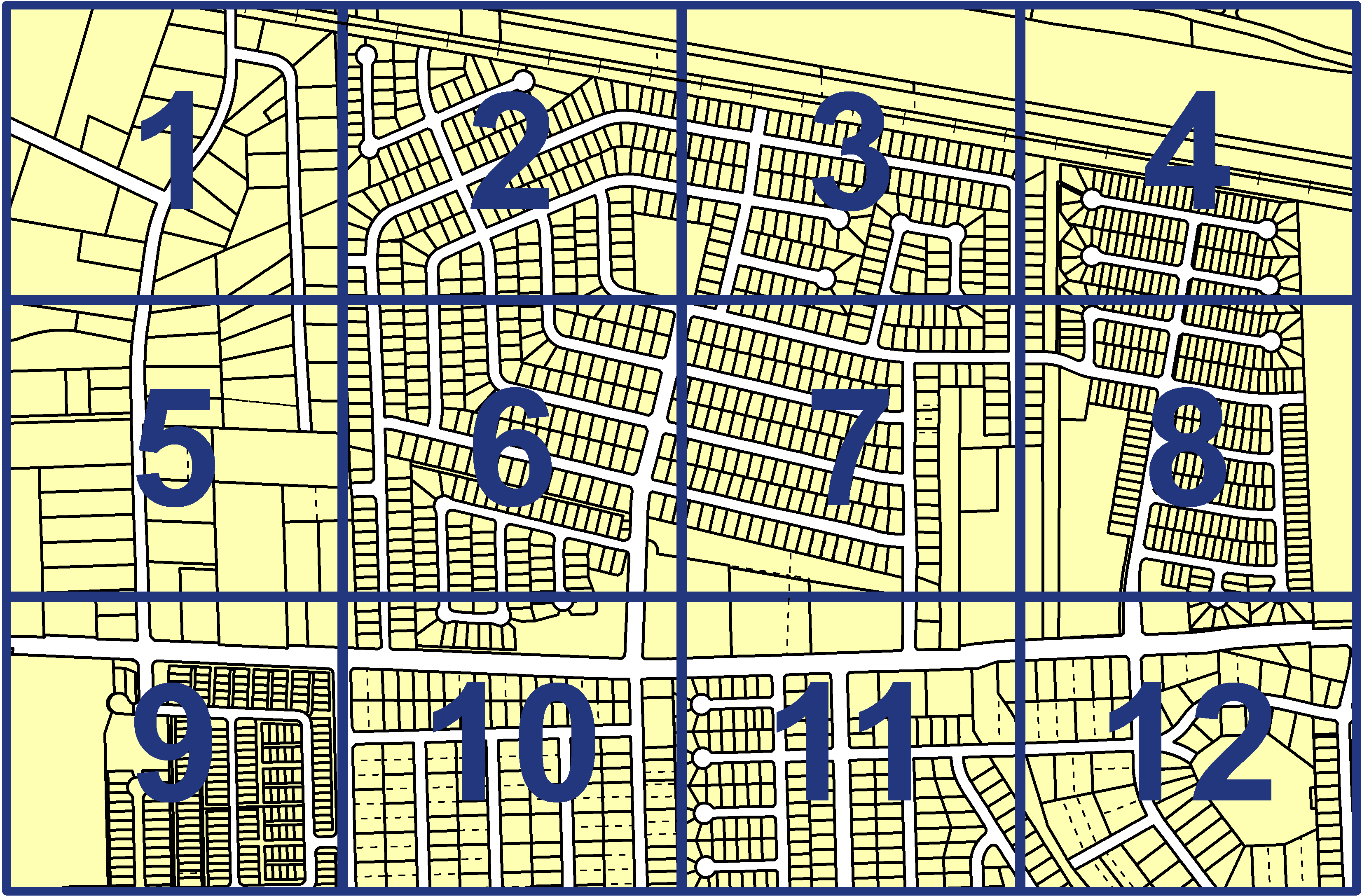 quarter facet map